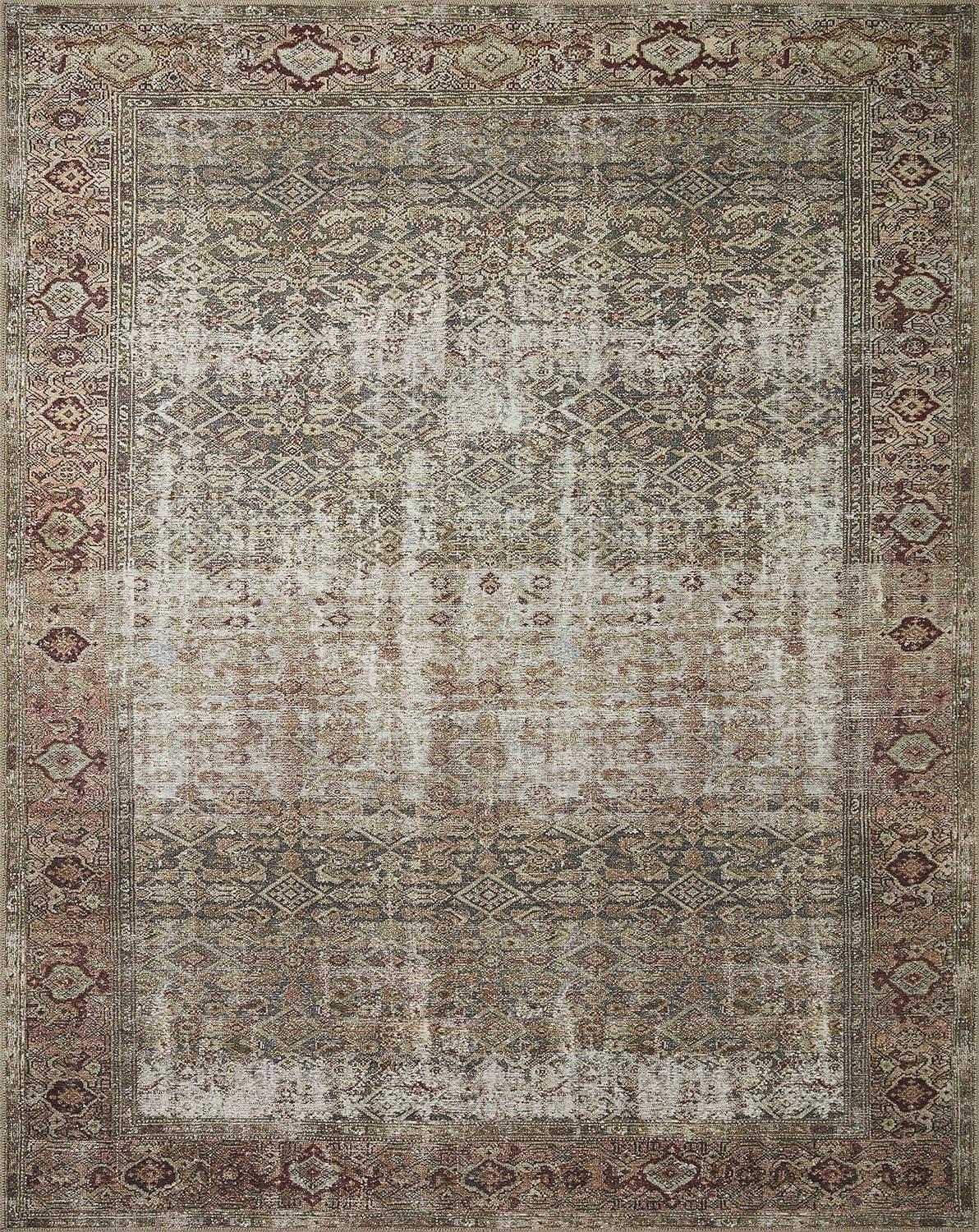 Ivory Synthetic 30x114 Stain-Resistant Vintage-Inspired Runner Rug