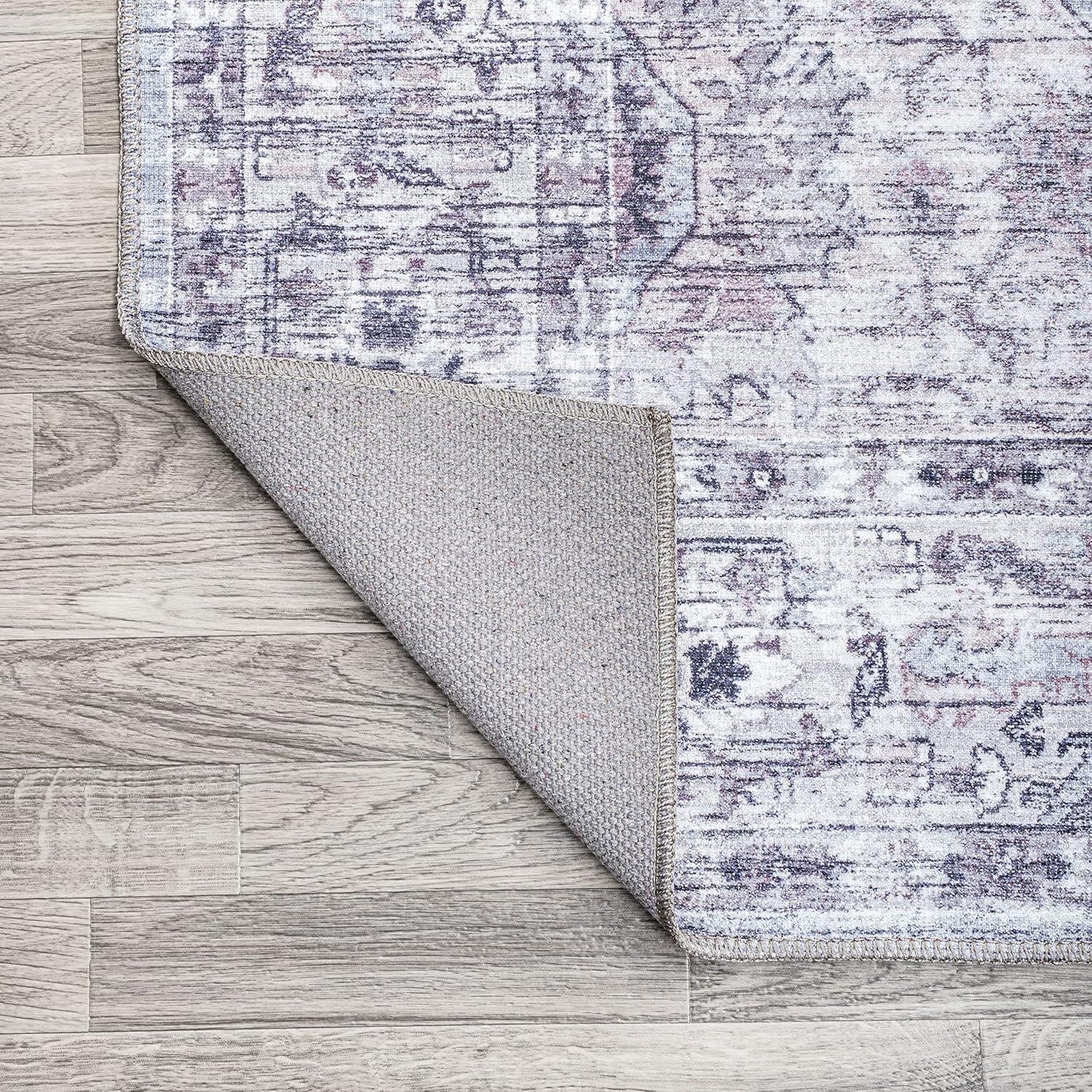 Didim Boho Gray Medallion Washable Area Rug - JONATHAN Y