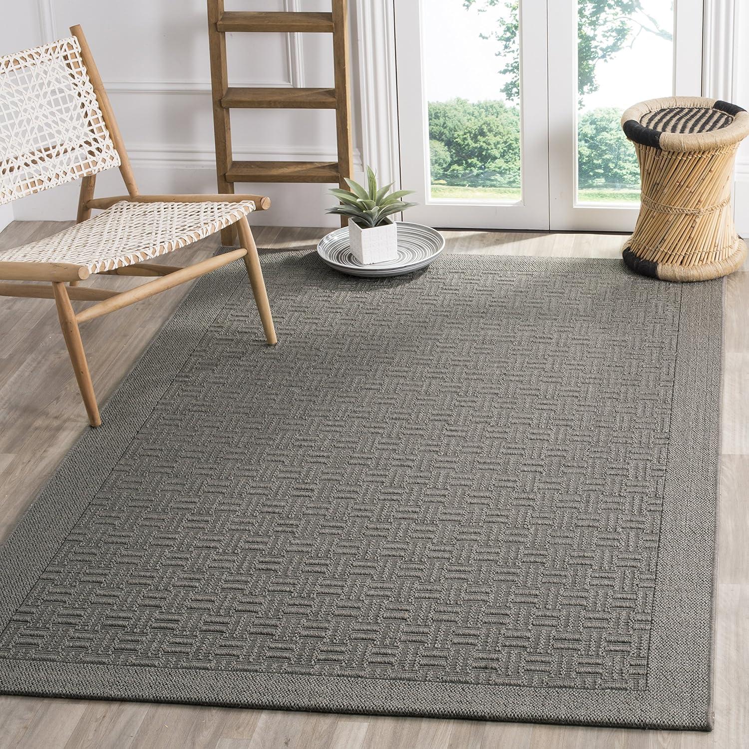 Palm Beach PAB359 Power Loomed Area Rug - Ash - 3'x5' - Safavieh.