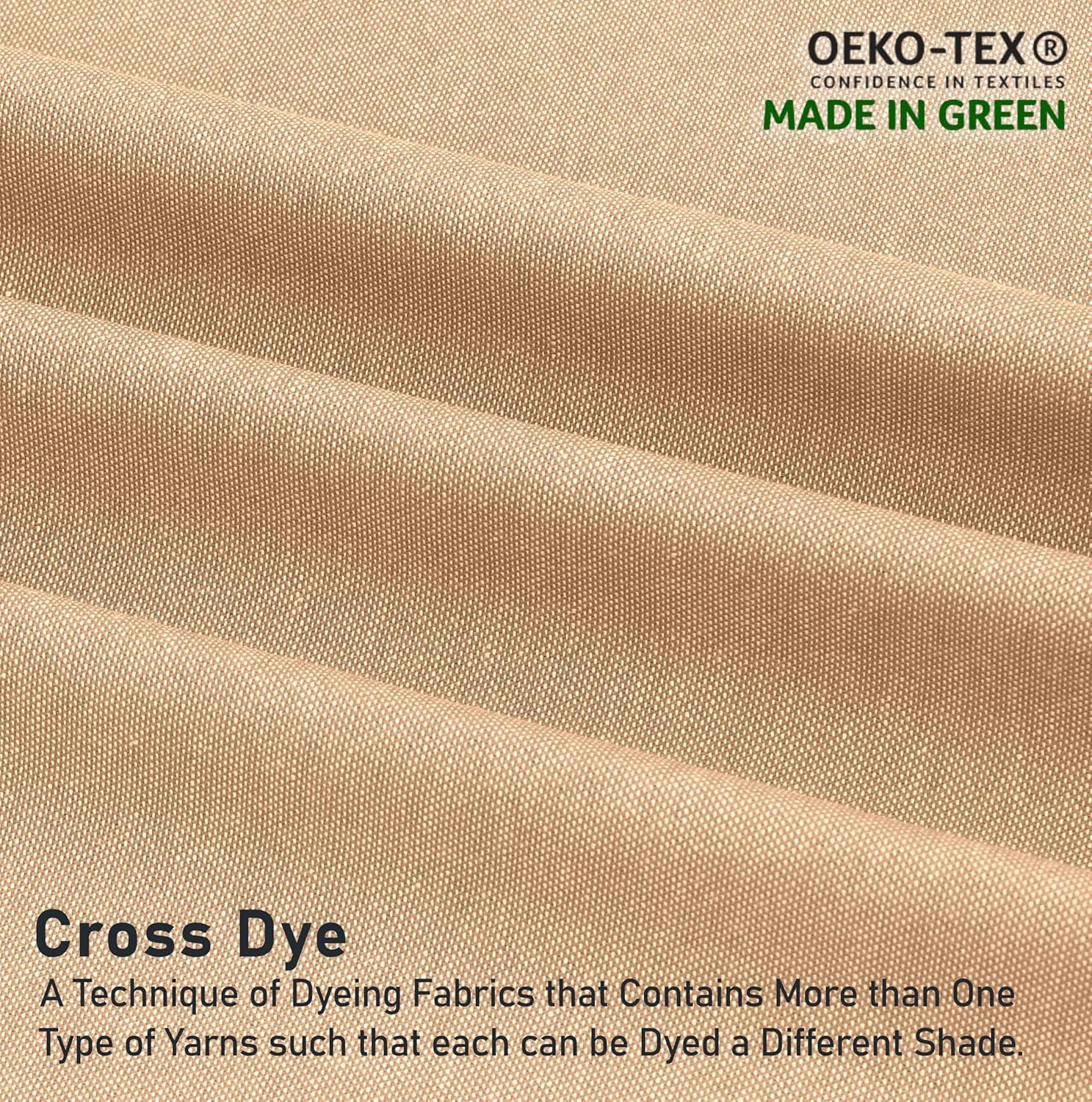 Poly Cotton Square Cloth Napkins Chambray Fabric (Set of 12)