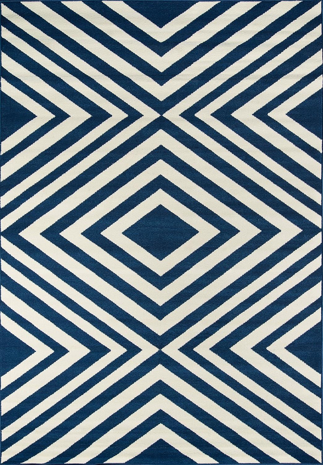 Momeni Baja Zig Zag Alfombra Multi Interior Exterior 1'8" X 3'7"