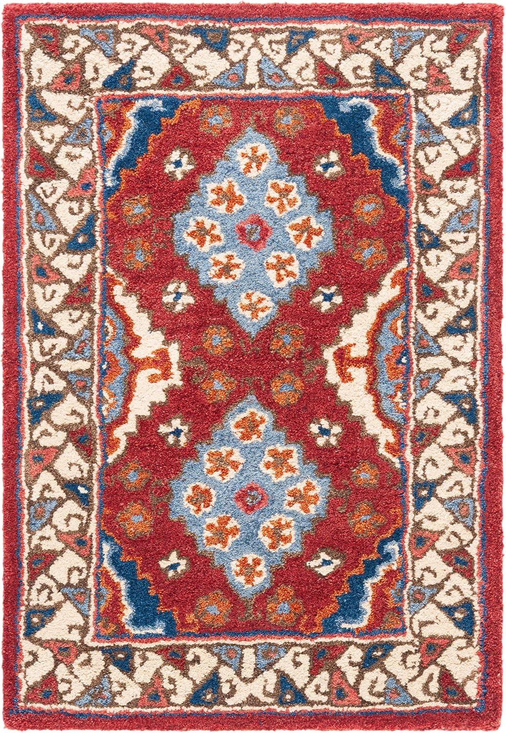 Antiquity AT509 Hand Tufted Accent Rug - Red/Blue - 2'x3' - Safavieh.