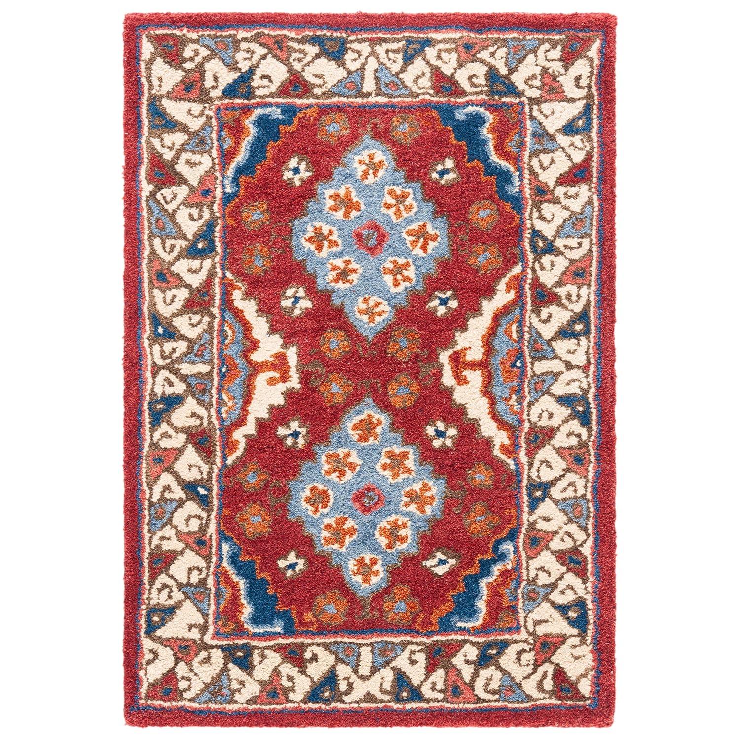 Antiquity AT509 Hand Tufted Accent Rug - Red/Blue - 2'x3' - Safavieh.