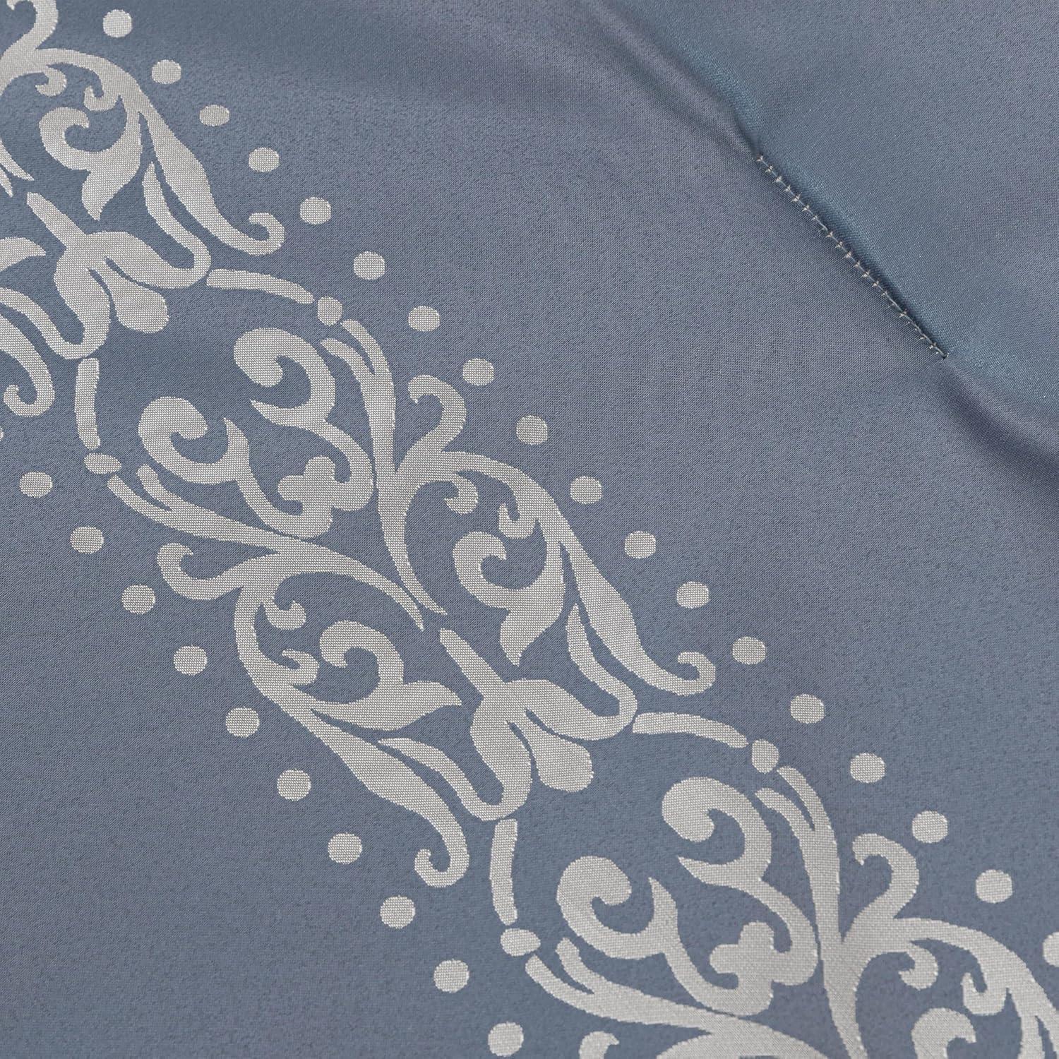 Chezmoi Collection Royale Jacquard Floral 7 Piece Comforter Set