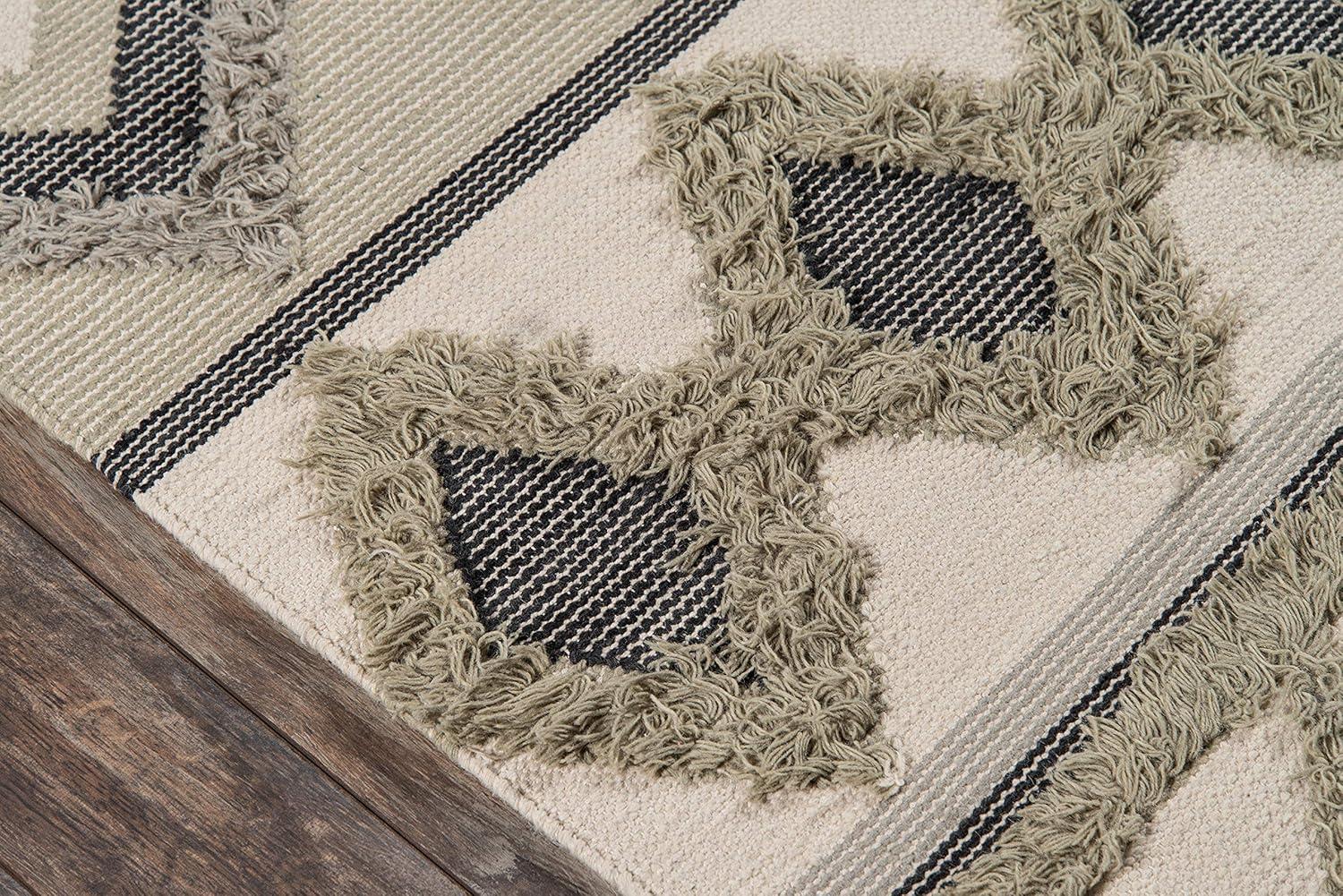 Novogratz INDIOIND-4SAG3050 3 x 5 ft. Indio-4 Hand Loomed Rectangle Area Rug - Sage