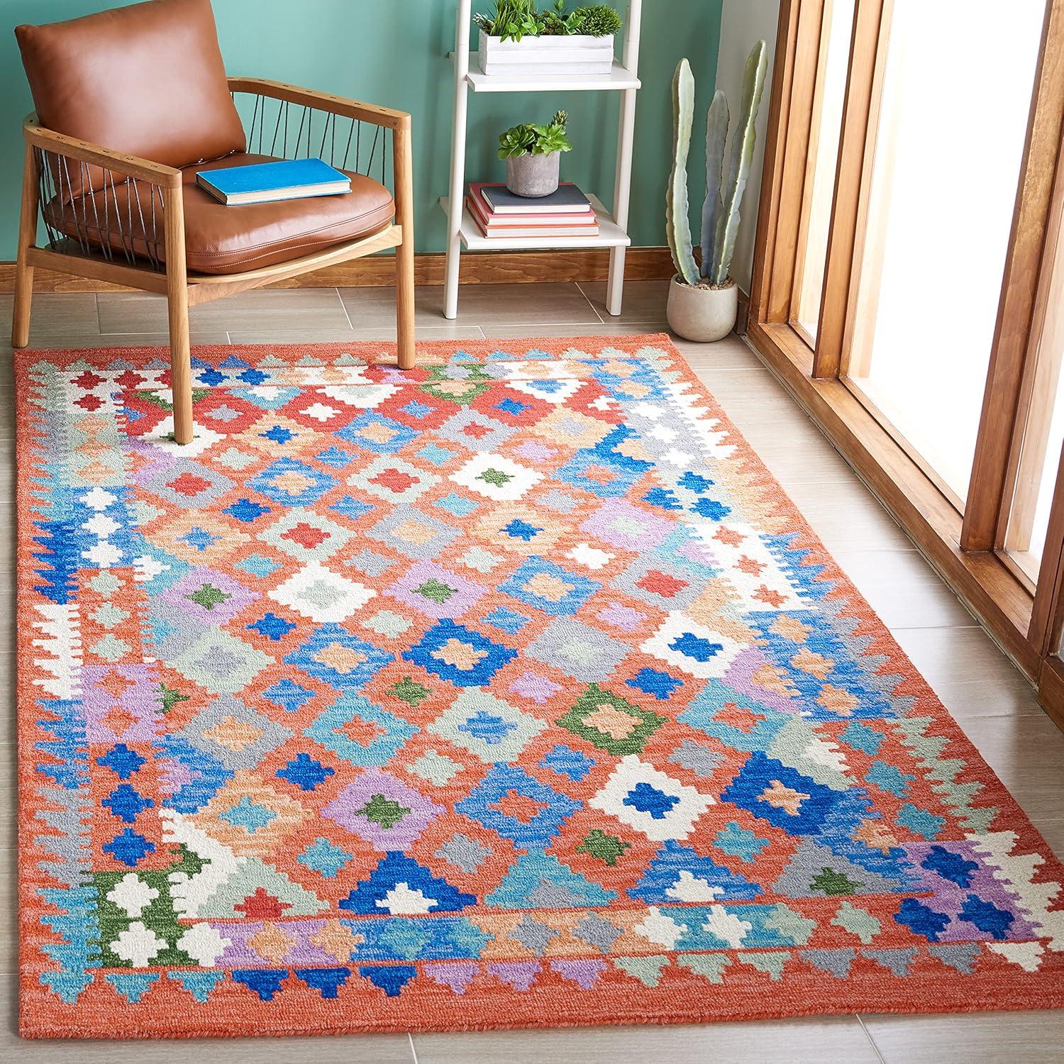 Aspen 7' Square Multicolor Handmade Wool Area Rug