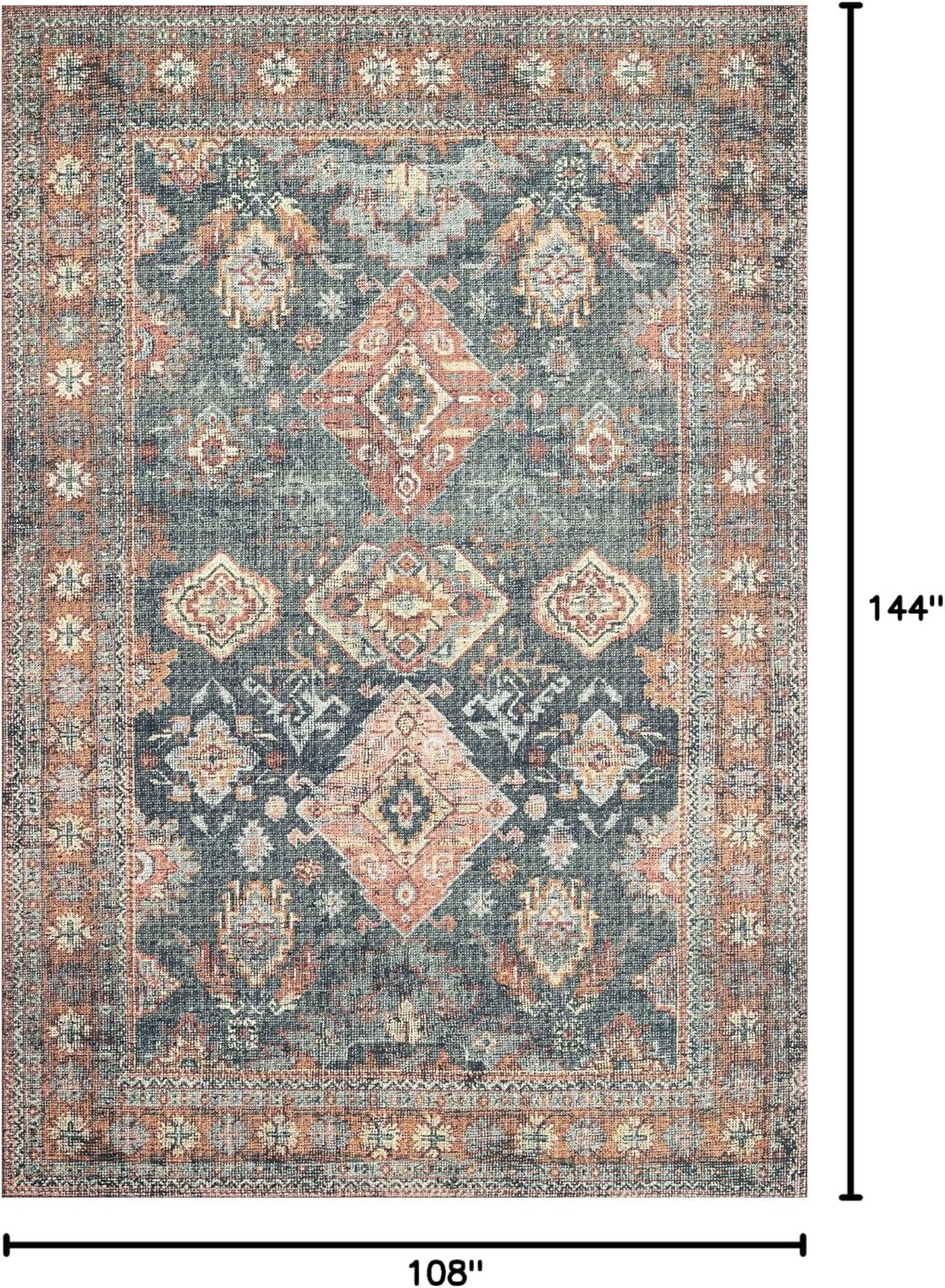 Loloi II Skye Oriental Sea / Rust Area Rug