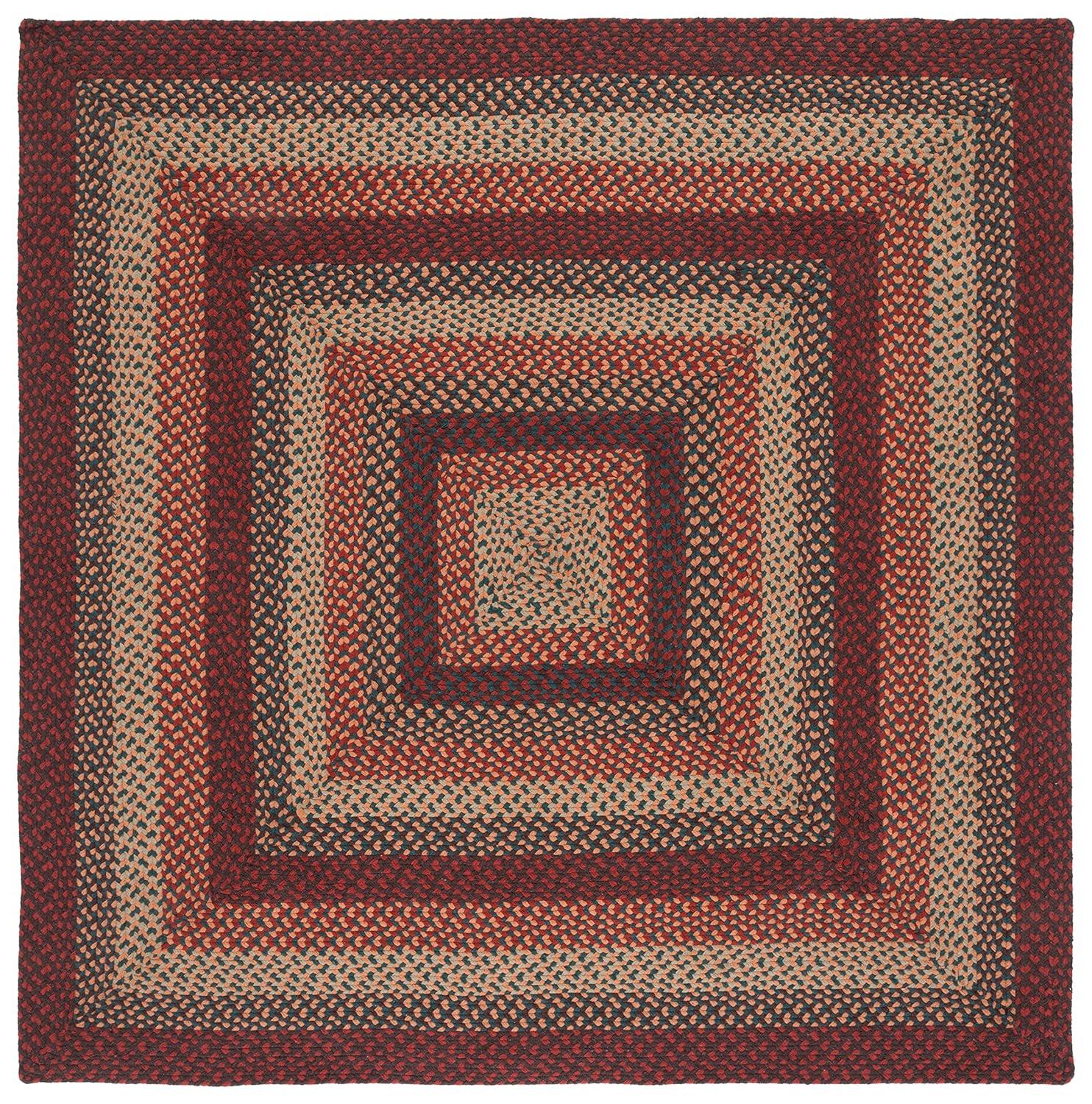 Braided BRD651 Flat Weave Indoor Area Rug - Dark Grey/Blue - 6'x6' - Safavieh