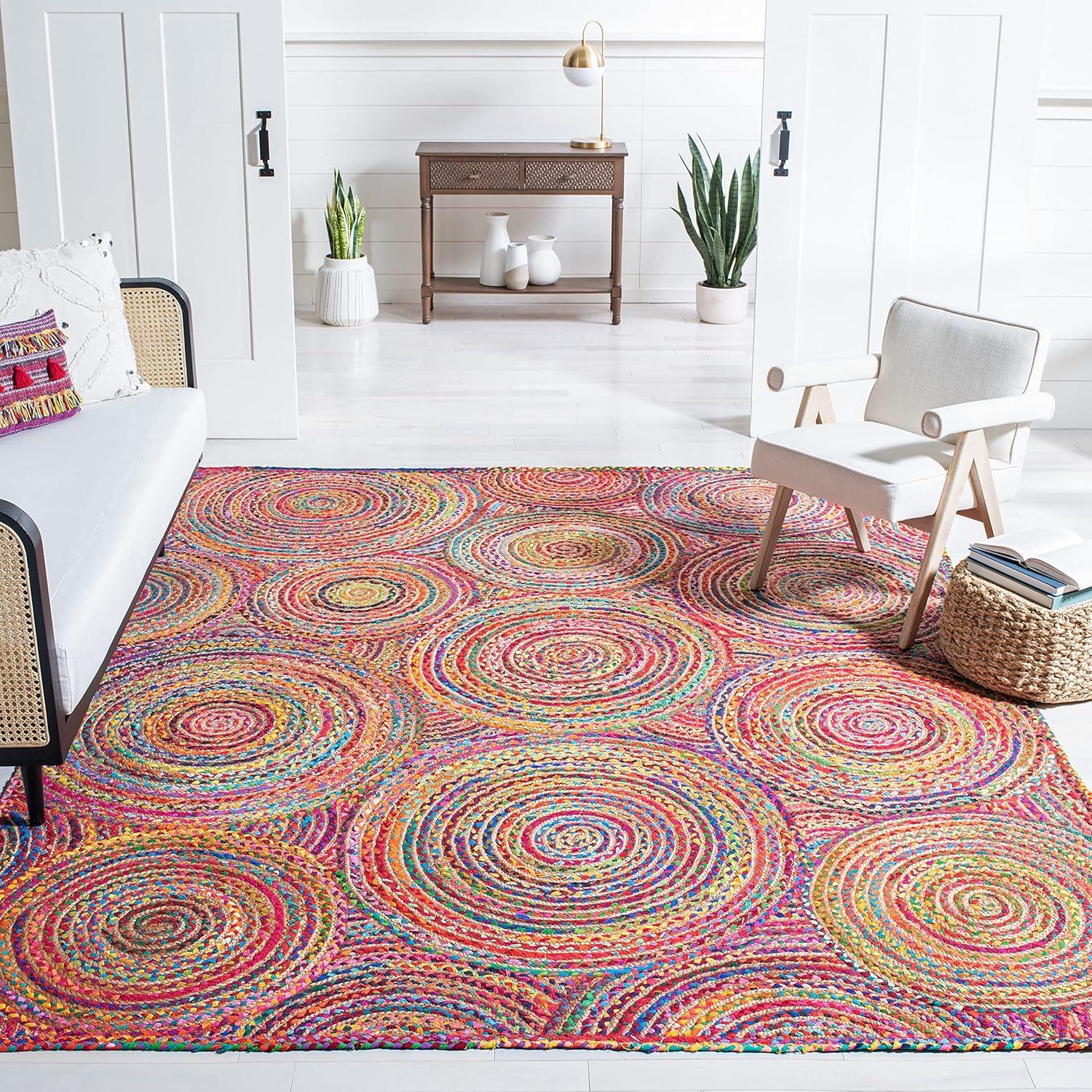 Cape Cod CAP203 Woven Indoor Area Rug - Red/Multi - 8'x10' - Safavieh
