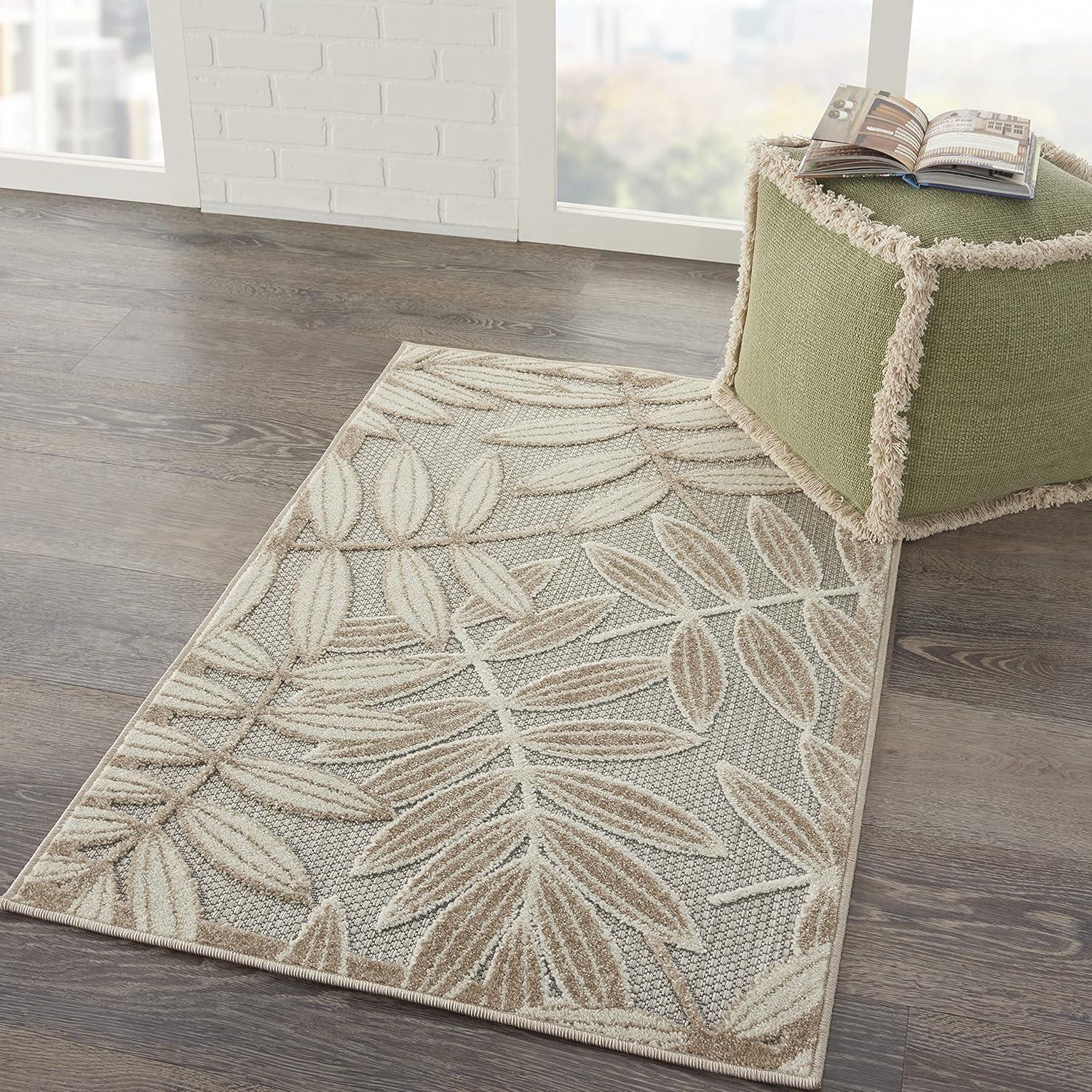 Nourison Aloha Indoor/Outdoor Natural 2'8" x 4' Area Rug, (3x4)