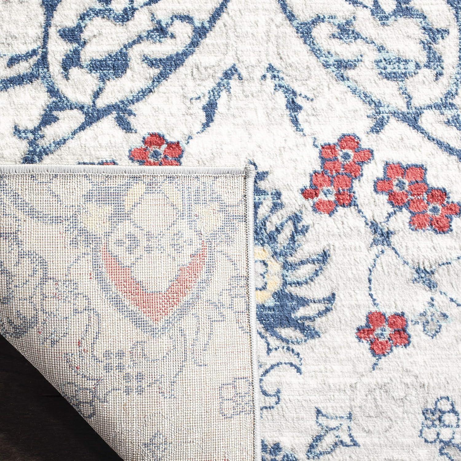 Brentwood BNT894 Power Loomed Area Rug - Navy/Grey - 8'9"x11'9" - Safavieh.