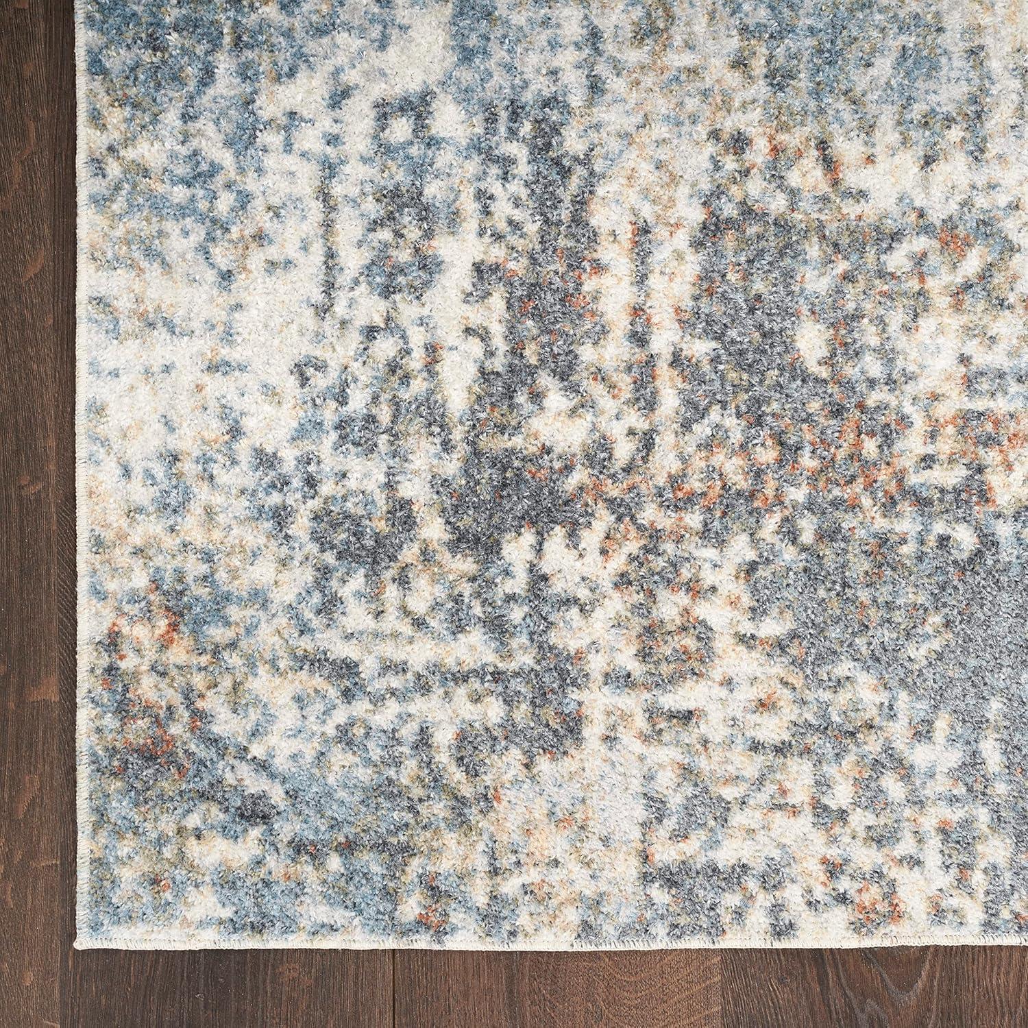 Nourison Astra Machine Washable 2'2" x 8' Multicolor Modern Indoor Bathroom, Kitchen Runner Rug