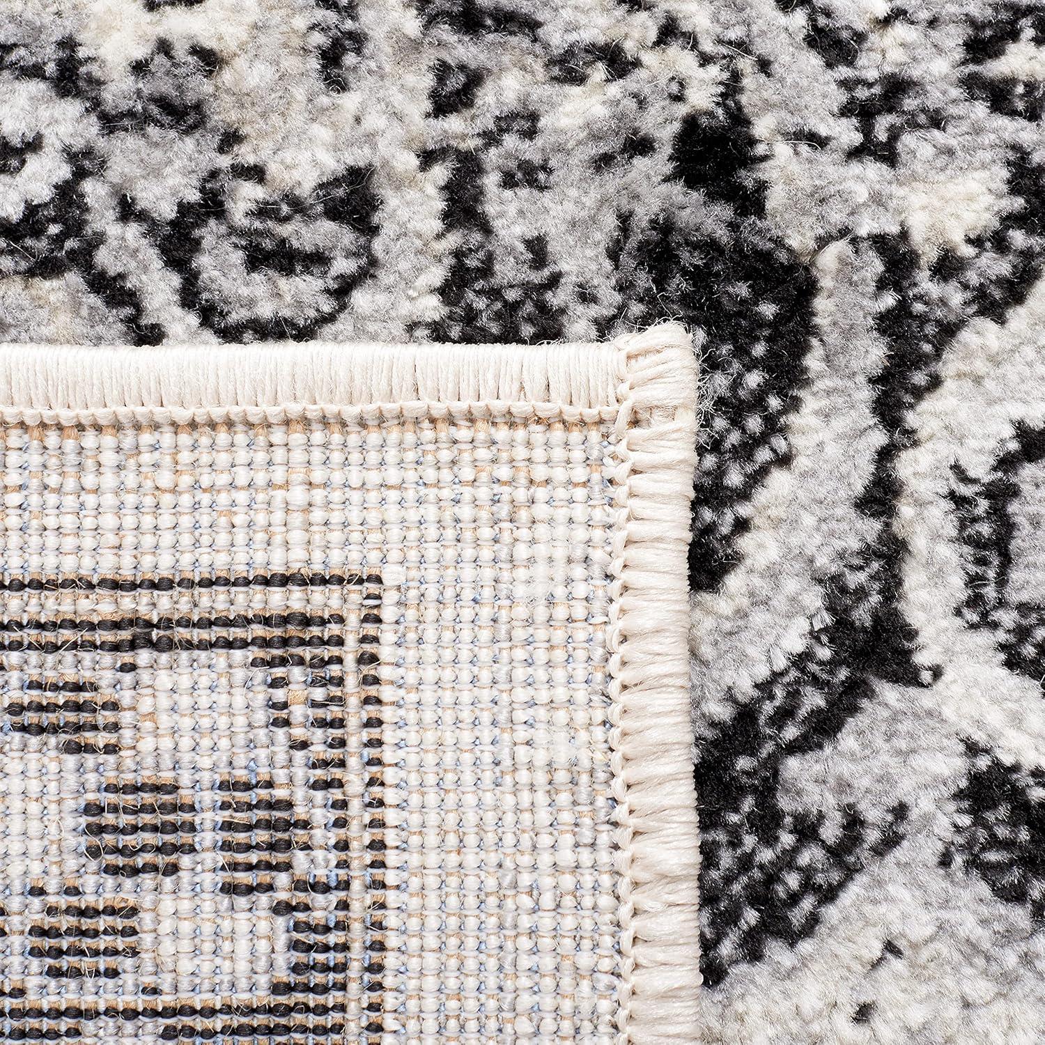 SAFAVIEH Brentwood Dimitri Floral Bordered Area Rug, 9' x 12', Ivory/Black