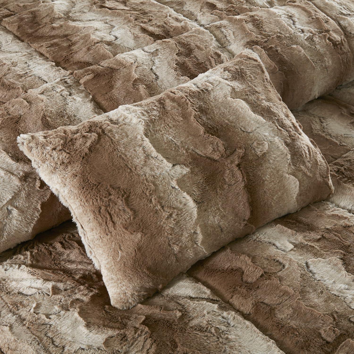 Madison Park Zuri Faux Fur Comforter Set