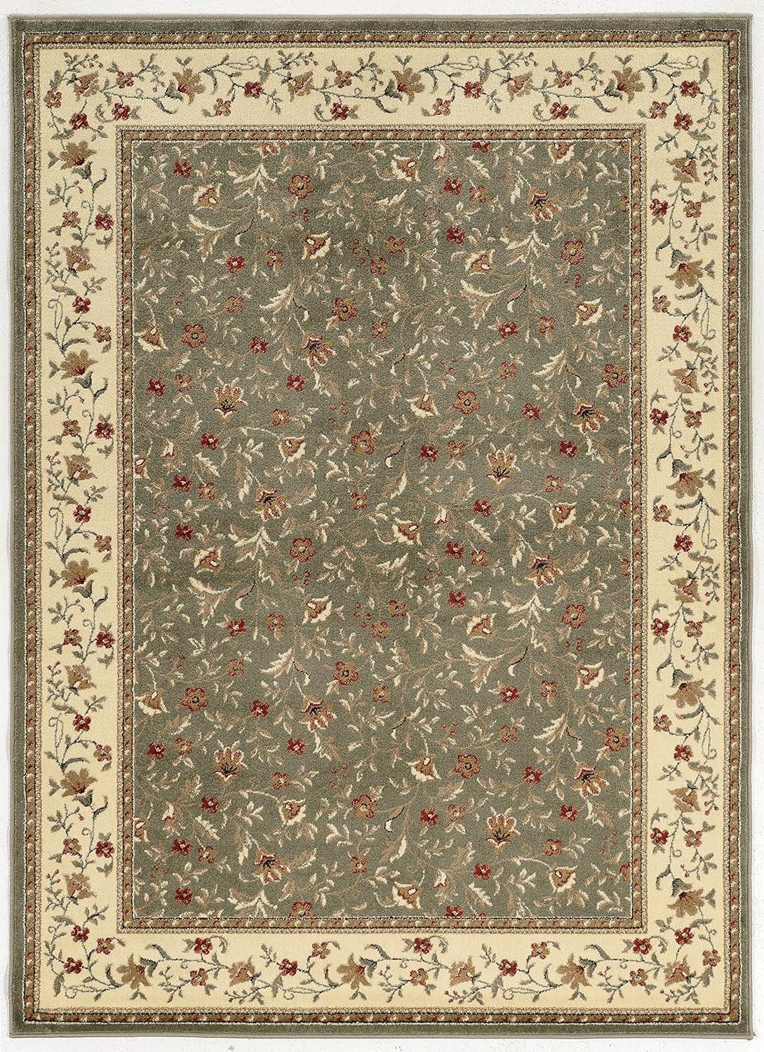 Radici Usa Como Area Rug 1593 Sage Italian Bordered 7' 9" x 11' Rectangle