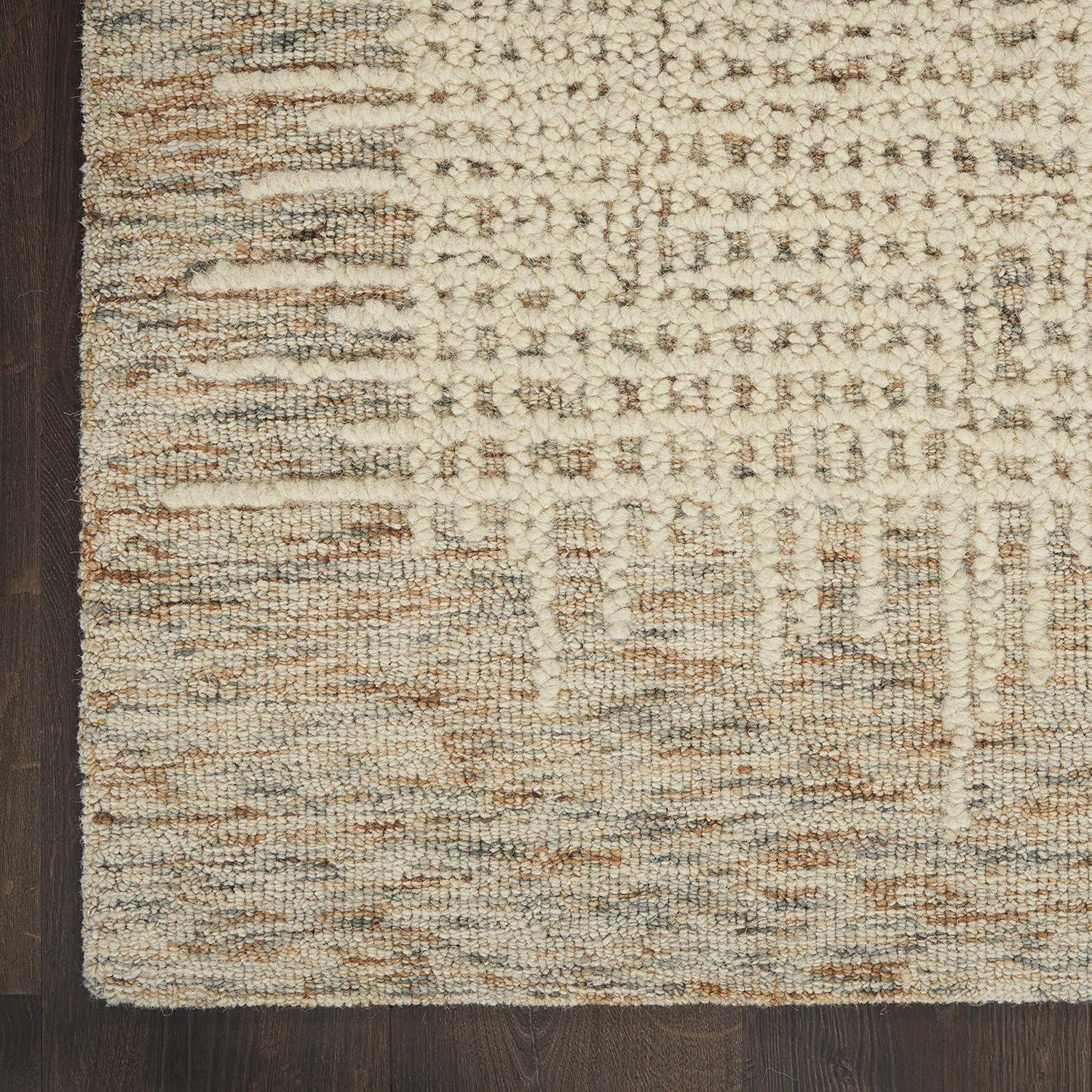 Nourison Vail Rustic Texture Indoor Area Rug Beige Multi 5'3" x 7'3"