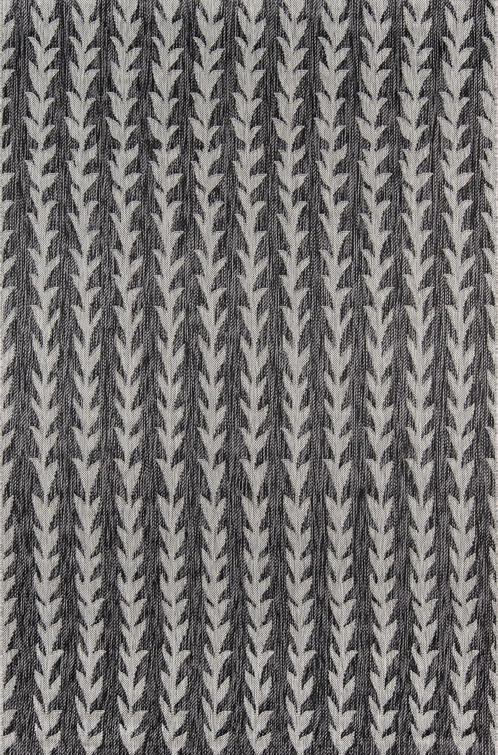 Amalfi Striped Charcoal Indoor / Outdoor Area Rug