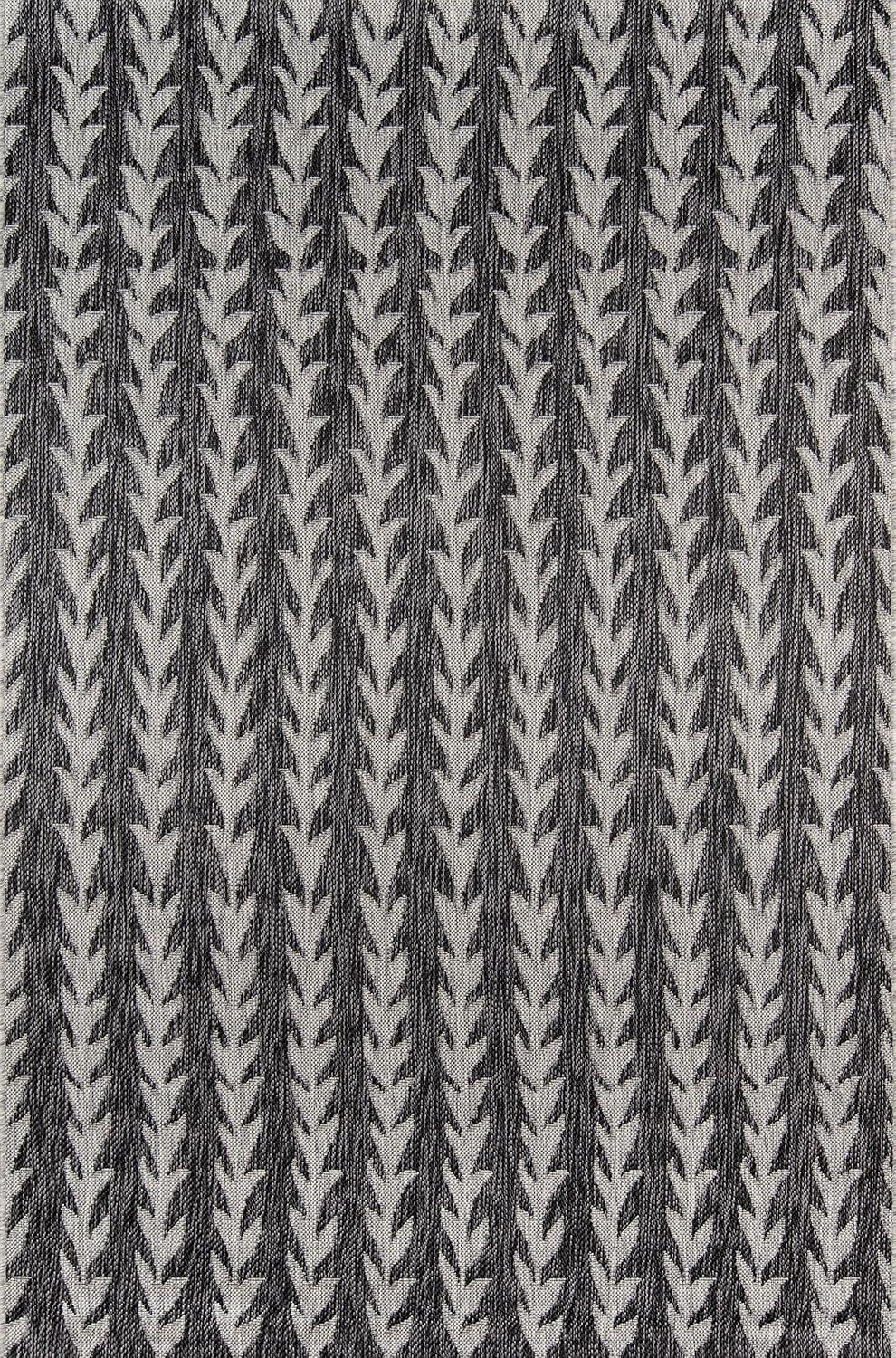 Amalfi Striped Charcoal Indoor / Outdoor Area Rug
