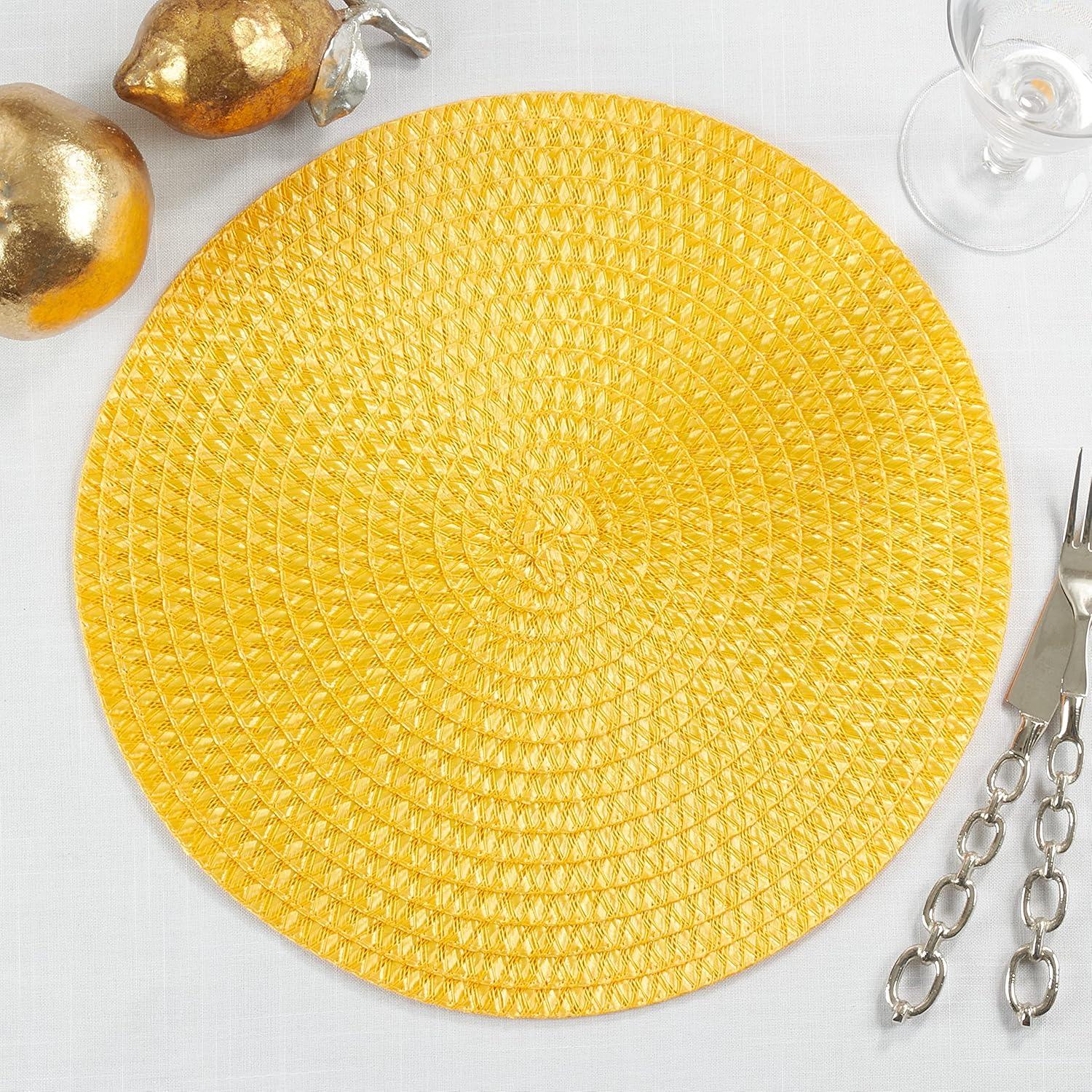 Brielle Polypropylene Plastic Round Placemat (Set of 4)