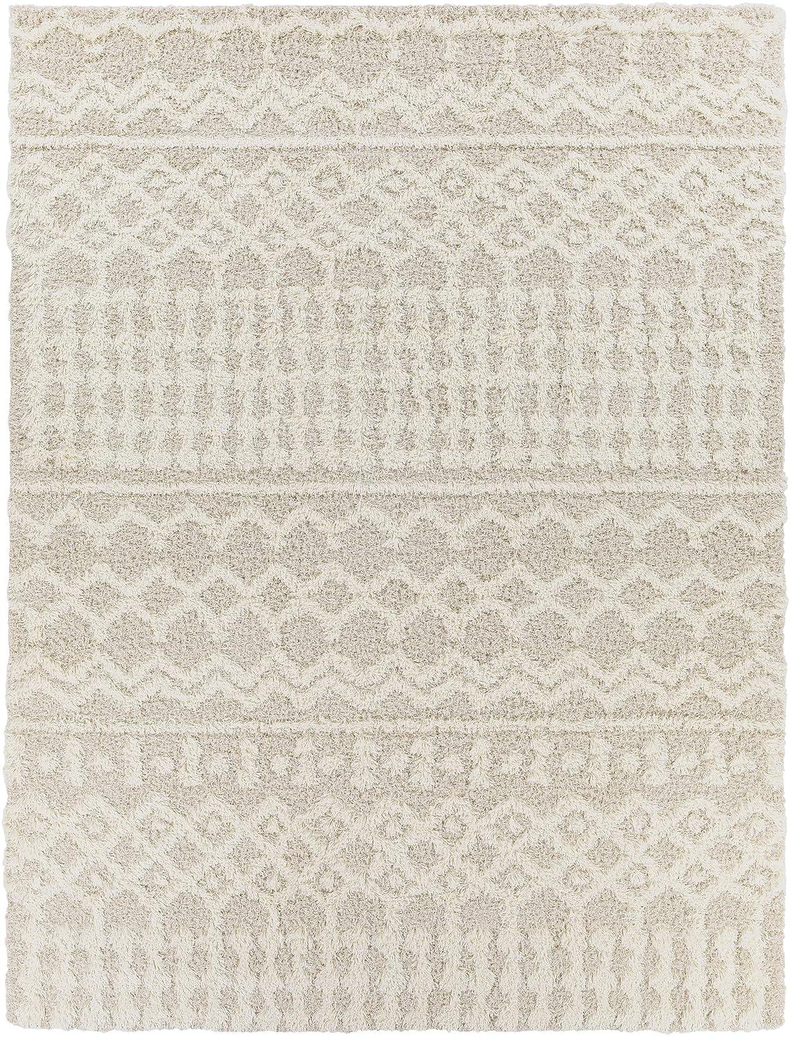 Livabliss Urban Shag Global Moroccan Area Rug,8'10" x 12',Beige