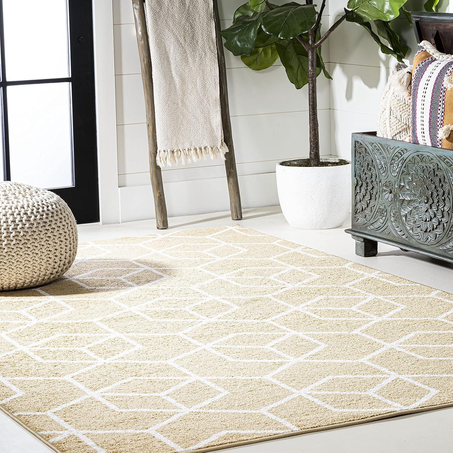 Tumbling Blocks Modern Geometric Area Rug - JONATHAN Y