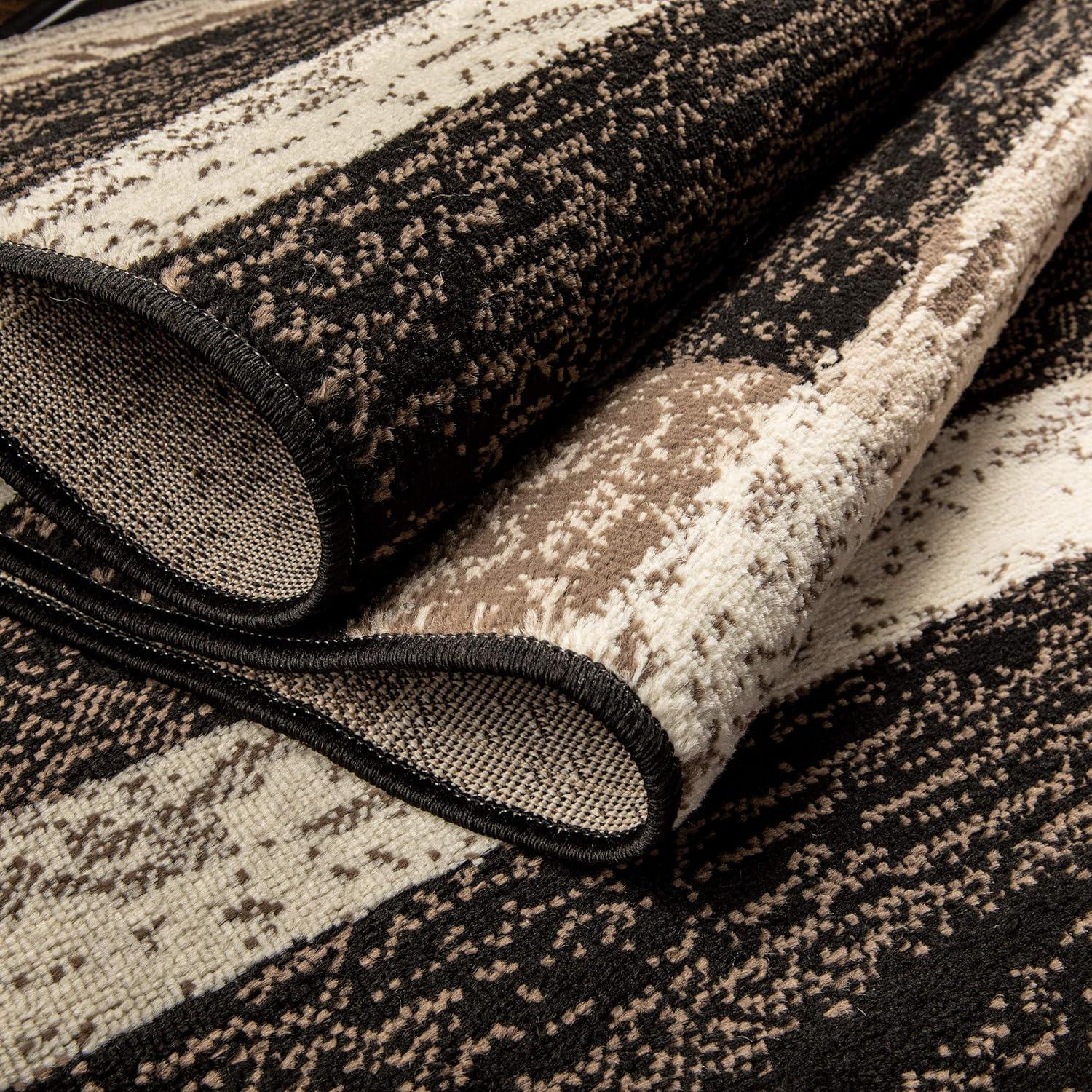 Superior Rockwood Geometric Indoor Area Rug, 5' x 8', Chocolate