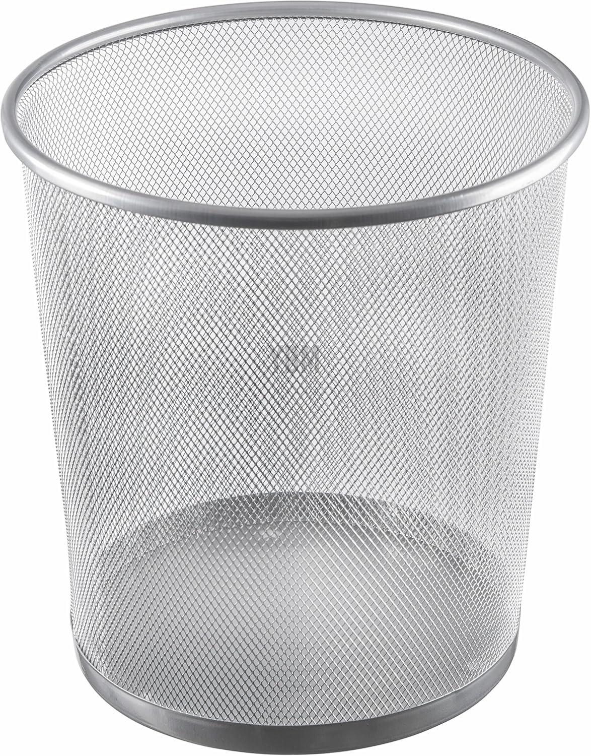 LcXctD Mesh Wastebasket Trash Can for Home and Office Workspace, Metal Office Trash Can Round-Shaped - 4.75 Gallon, 2485