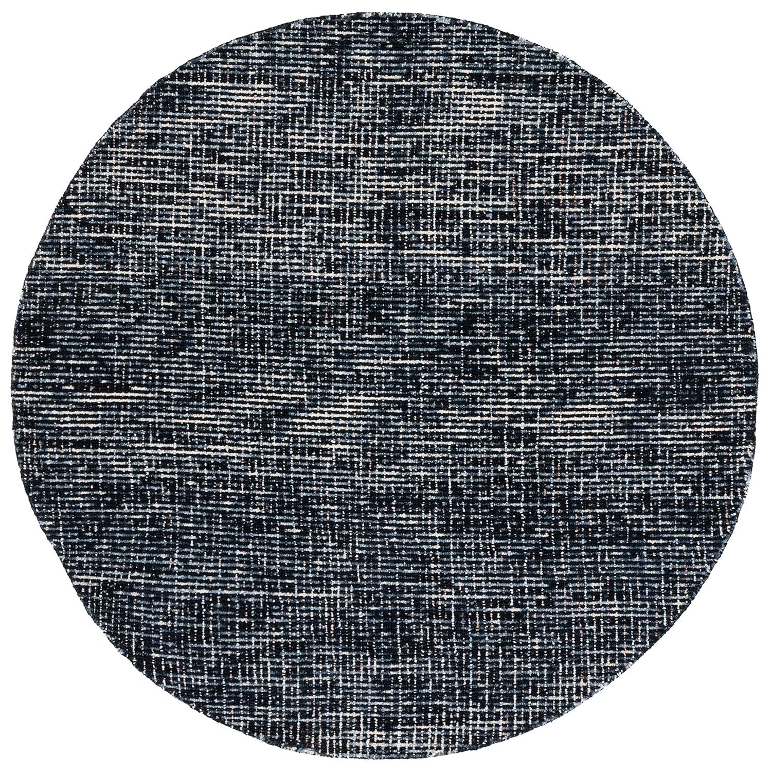 Abstract ABT468 Handmade Indoor Area Rug - Black/Grey - 4'x6' - Safavieh