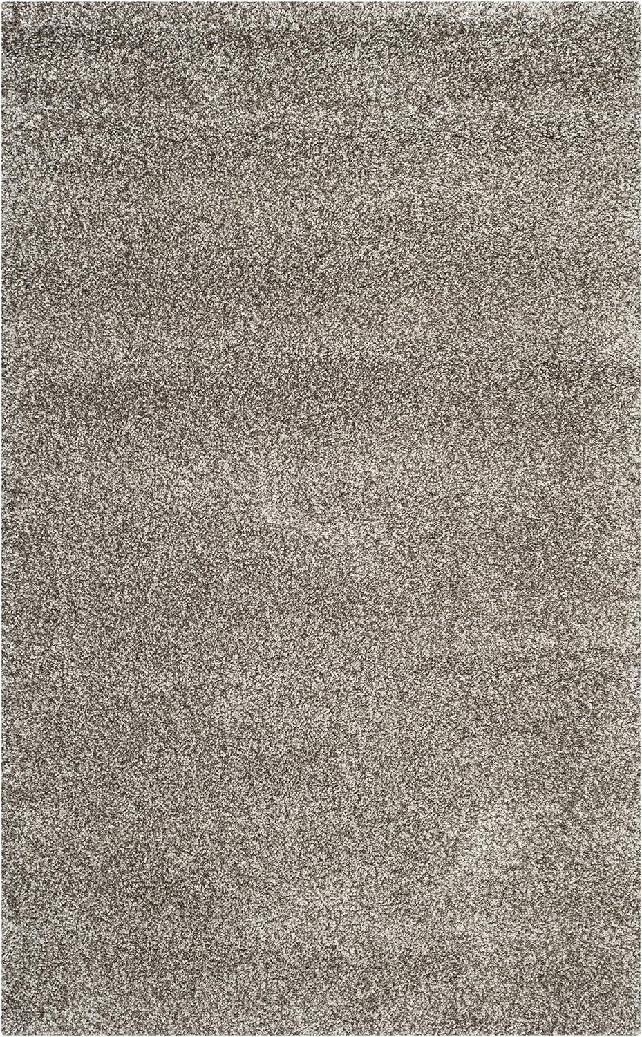 SAFAVIEH Milan Harlow Solid Plush Shag Area Rug, Grey, 11' x 16'