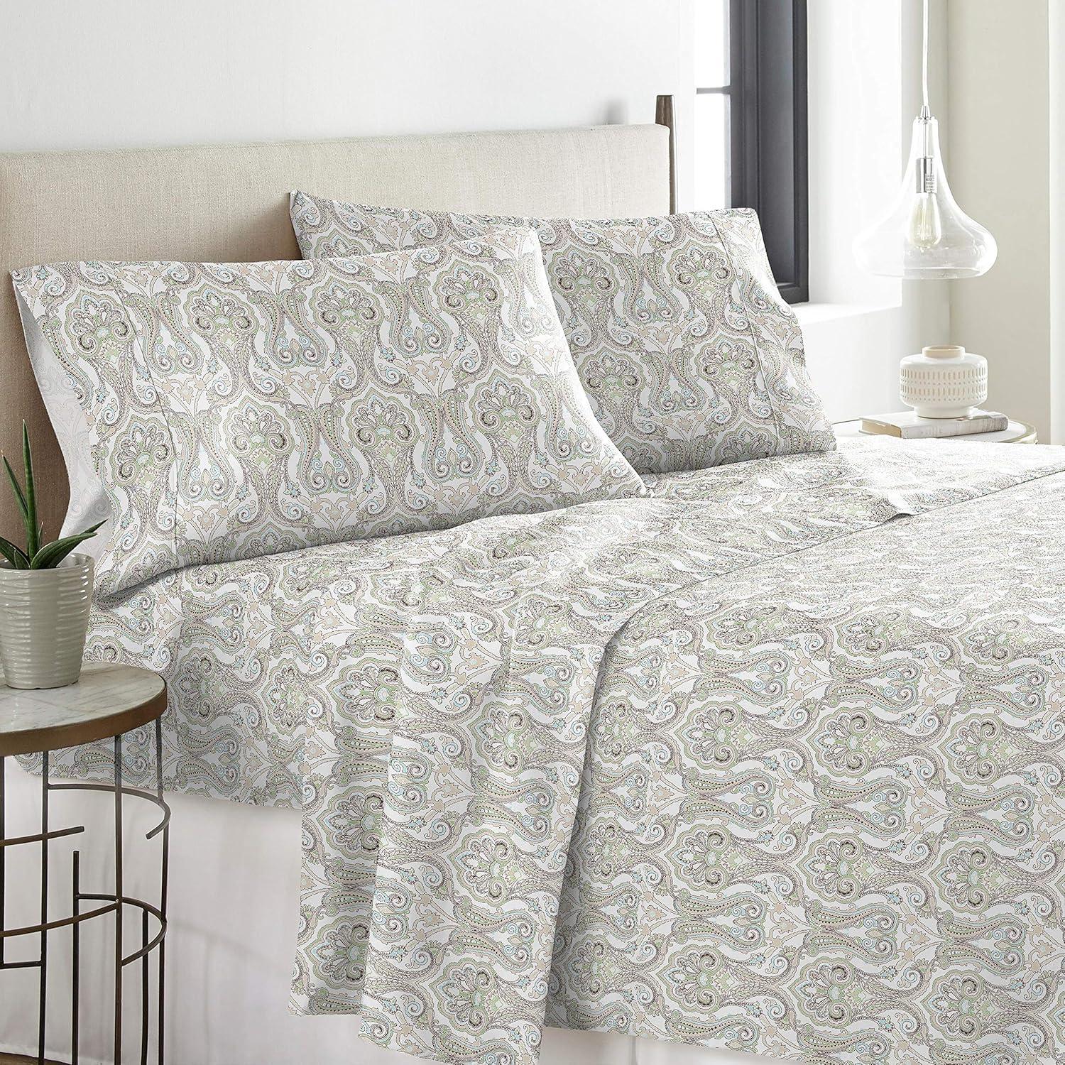 Pointehaven Flannel Paisley Sheet Set