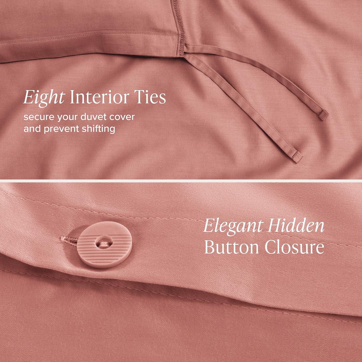 Bare Home 400 Thread Count Organic Cotton Sateen Duvet Cover Set