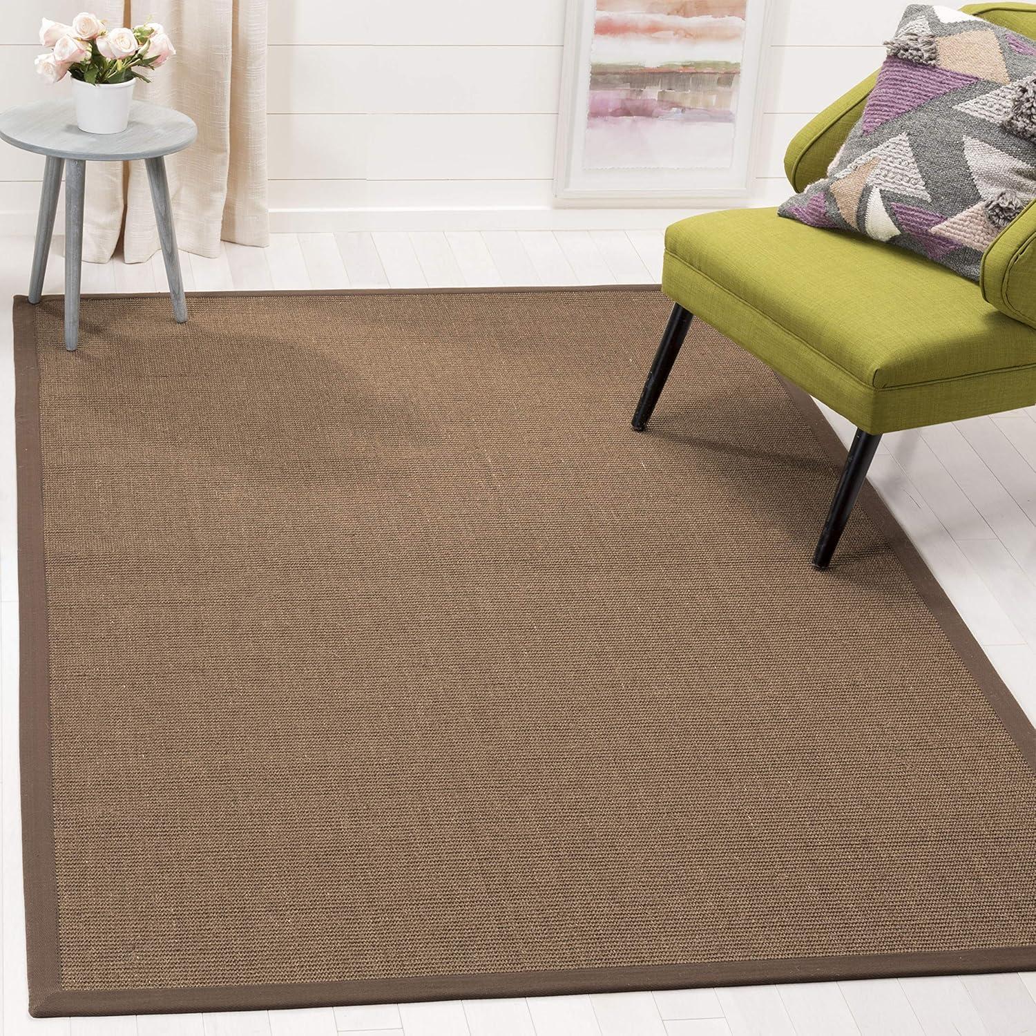 Natural Fiber NF441 Power Loomed Indoor Area Rug - Brown/Brown - 6'x9' - Safavieh