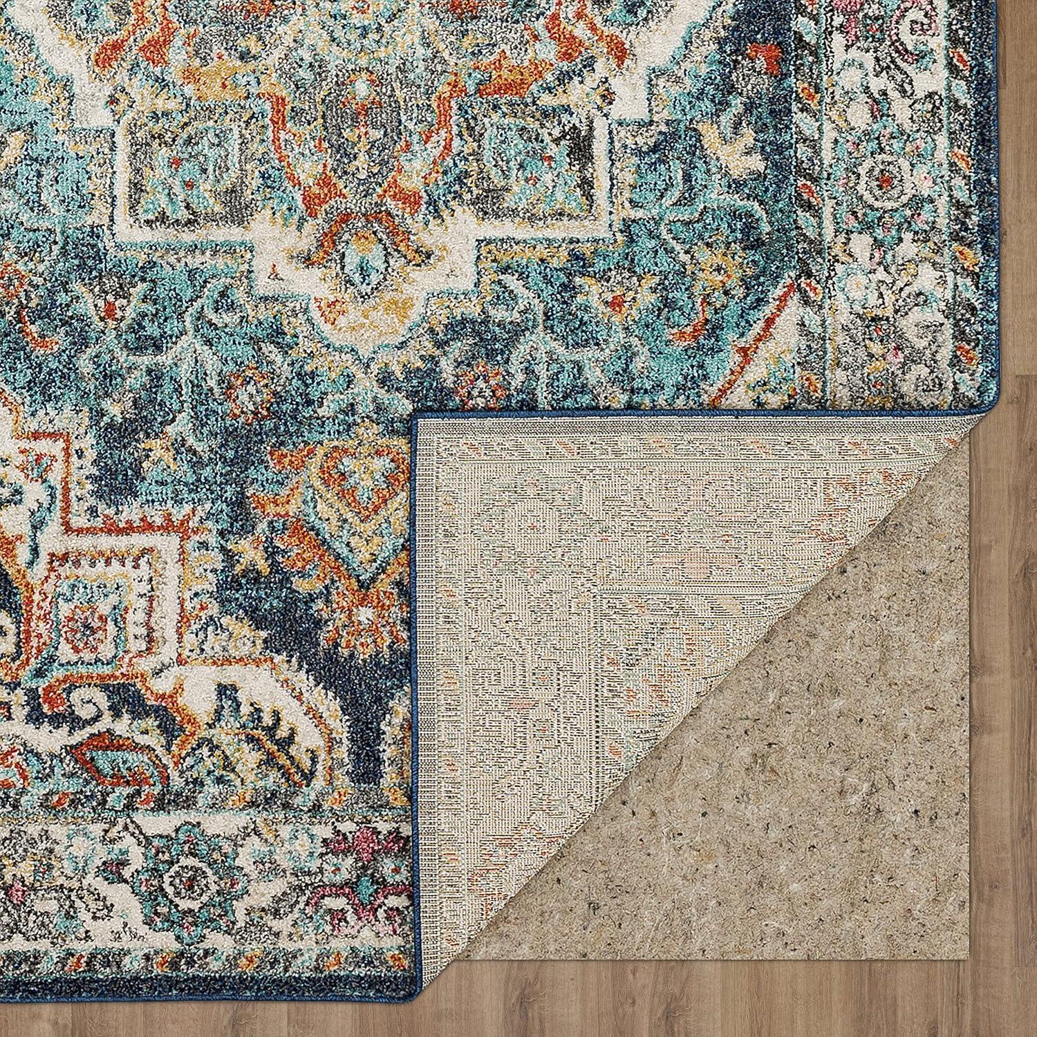 Elysian Blue Medallion 8' x 10' Synthetic Area Rug