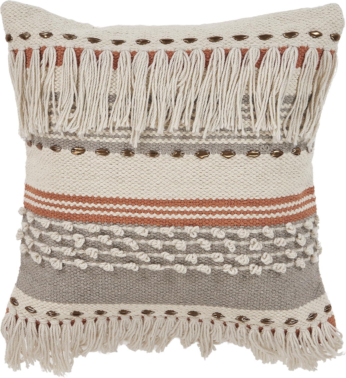 Rajani Home Analee Appliqued Cotton Throw Pillow