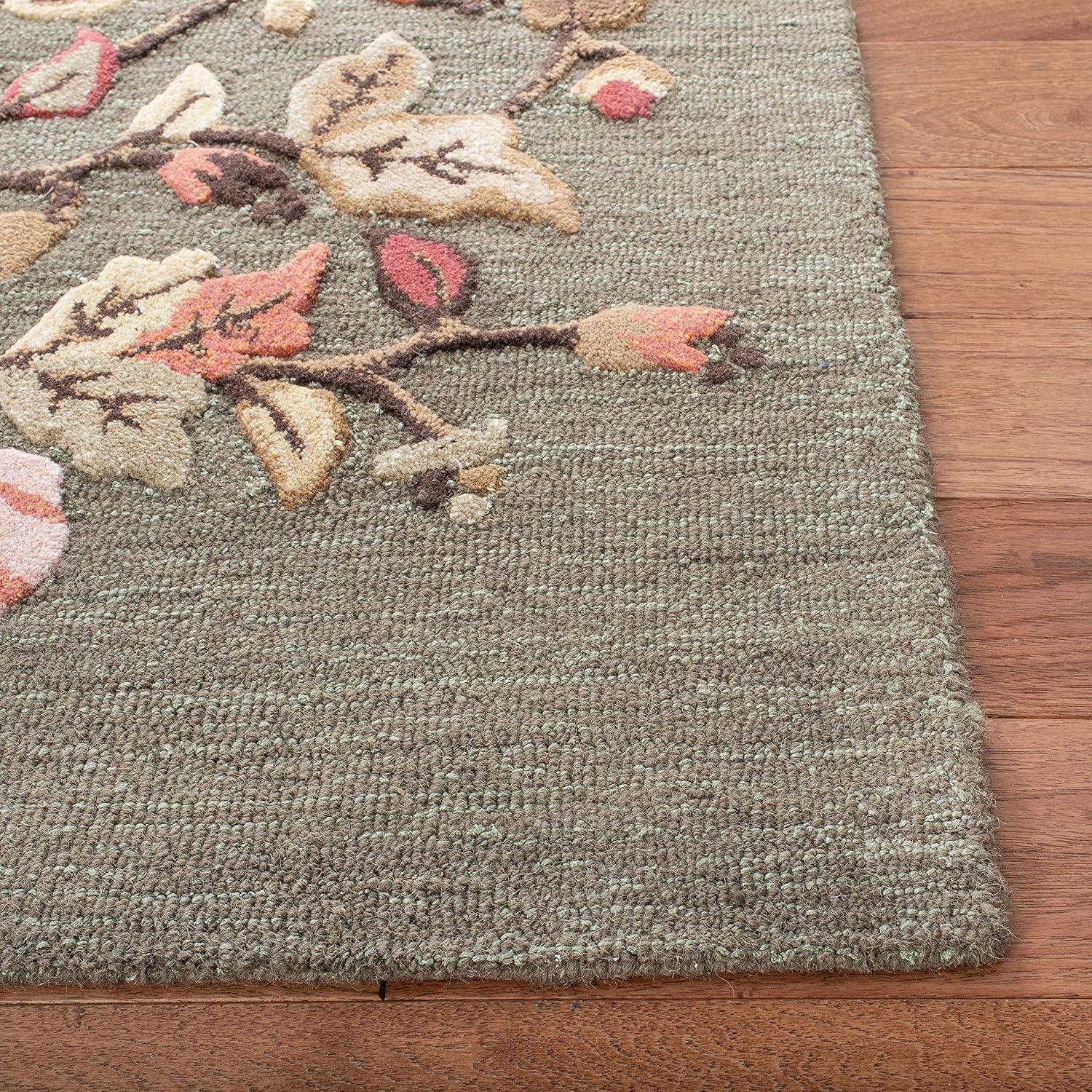 SAFAVIEH Martha Stewart Autumn Woods Floral Area Rug, Francesca Black, 2'6" x 4'3"