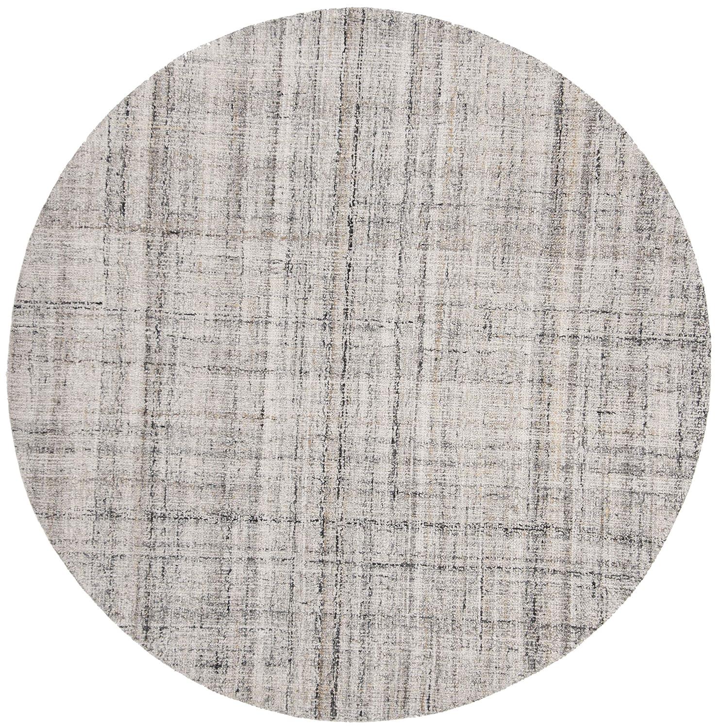 Abstract ABT141 Handmade Indoor Area Rug - Camel/Black - 6' Round - Safavieh