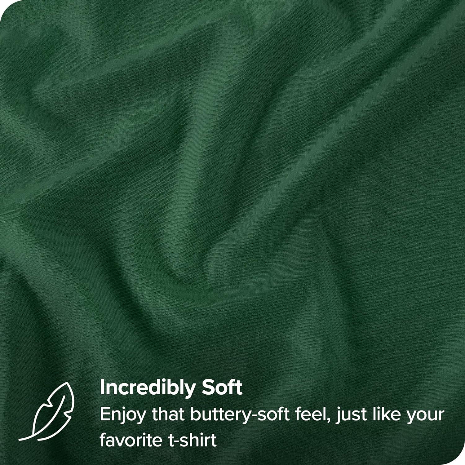Bare Home Organic 100% Cotton Jersey Knit Fitted Sheet