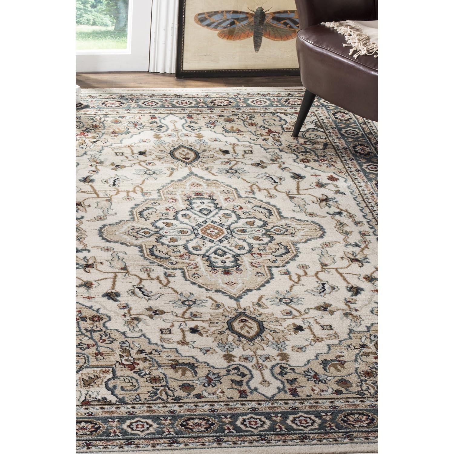 Lyndhurst LNH338 Power Loomed Area Rug - Cream/Beige - 6'x9' - Safavieh.