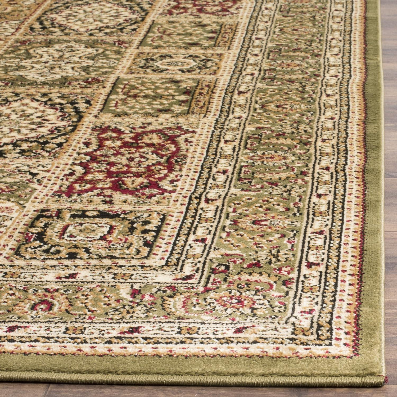 Lyndhurst LNH217 Power Loomed Area Rug - Multi/Green - 8'x8' - Safavieh.