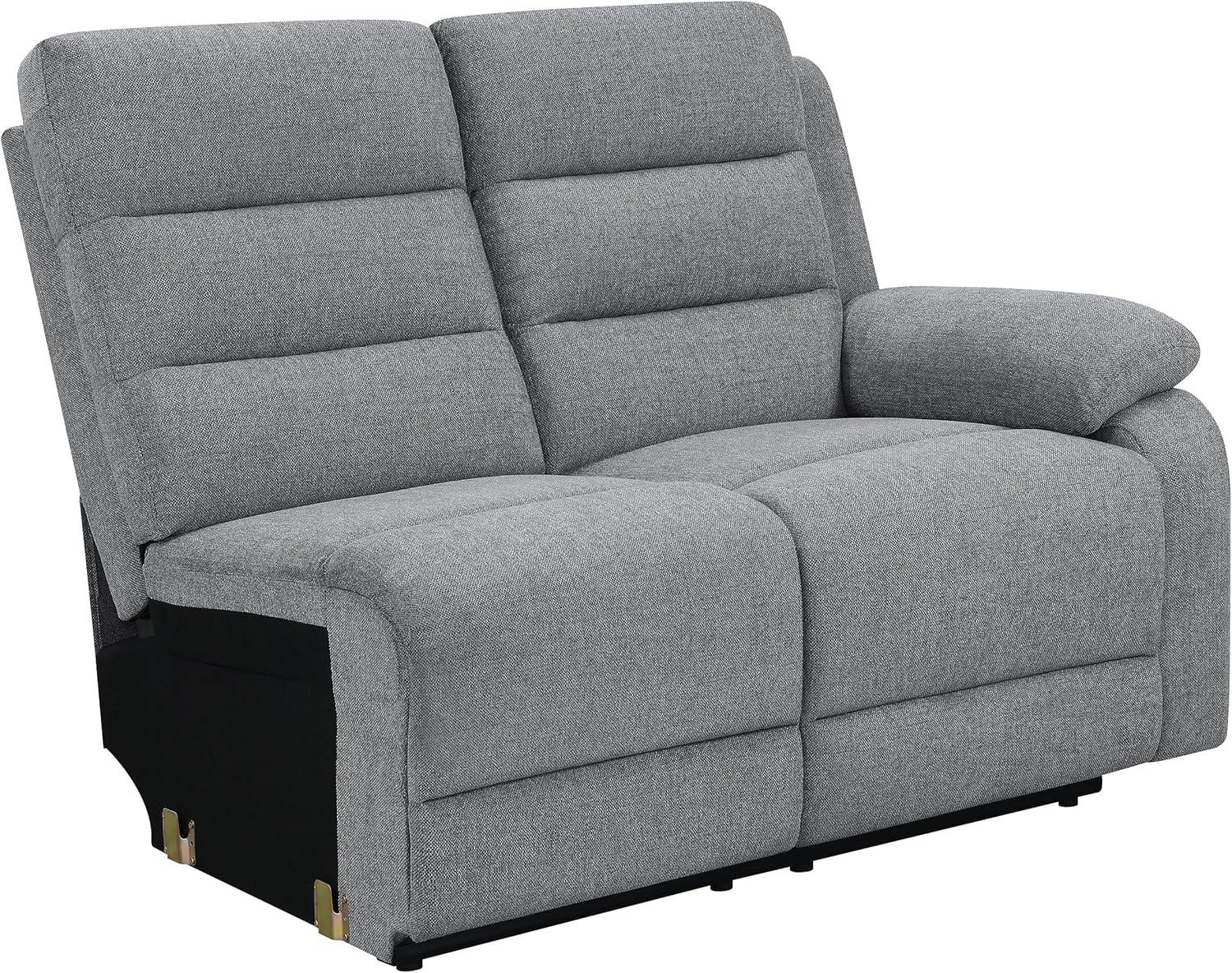 David 3-piece Upholstered Motion Sectional with Pillow Arms Smoke