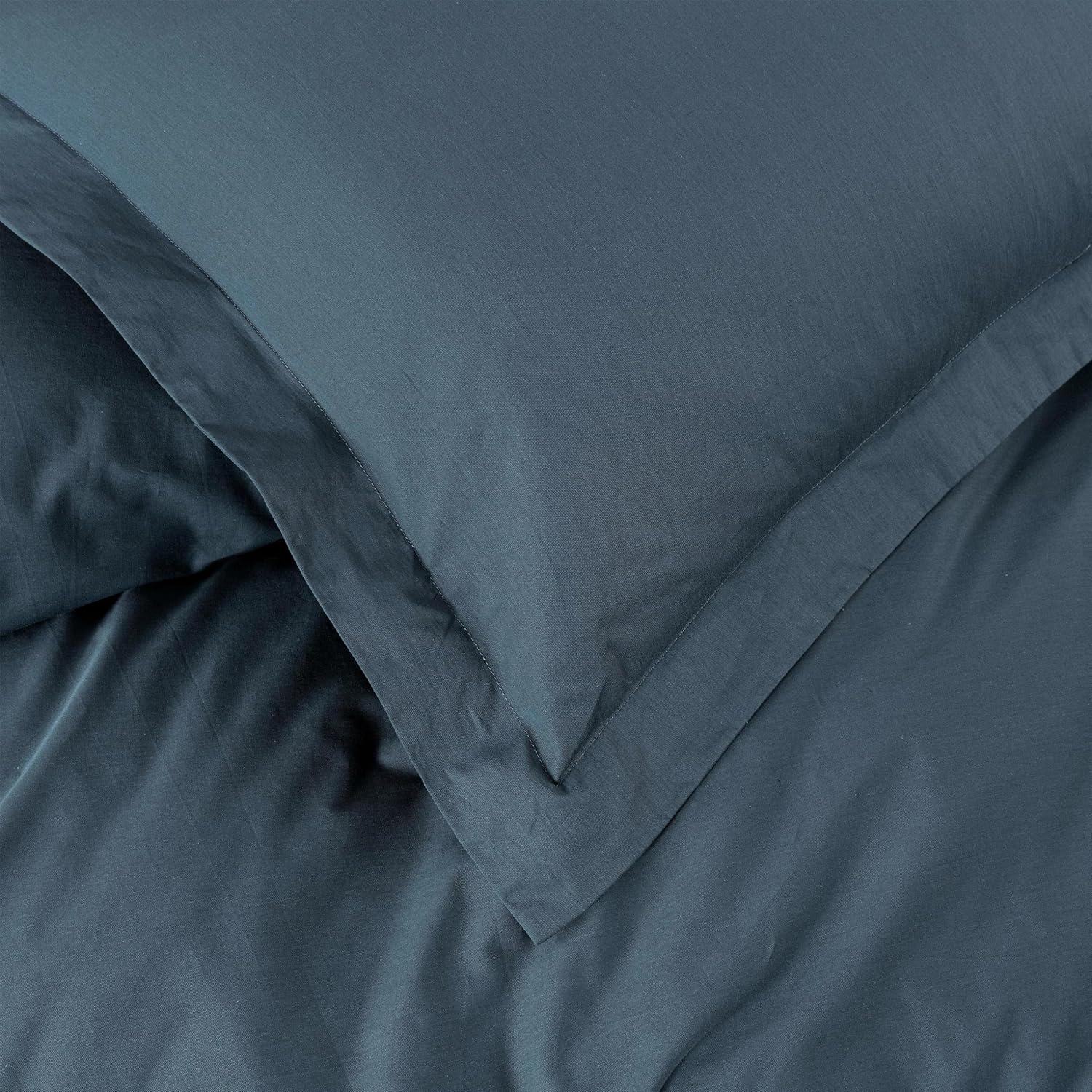 Chezmoi Collection Cotton Twill Solid Duvet Cover Set