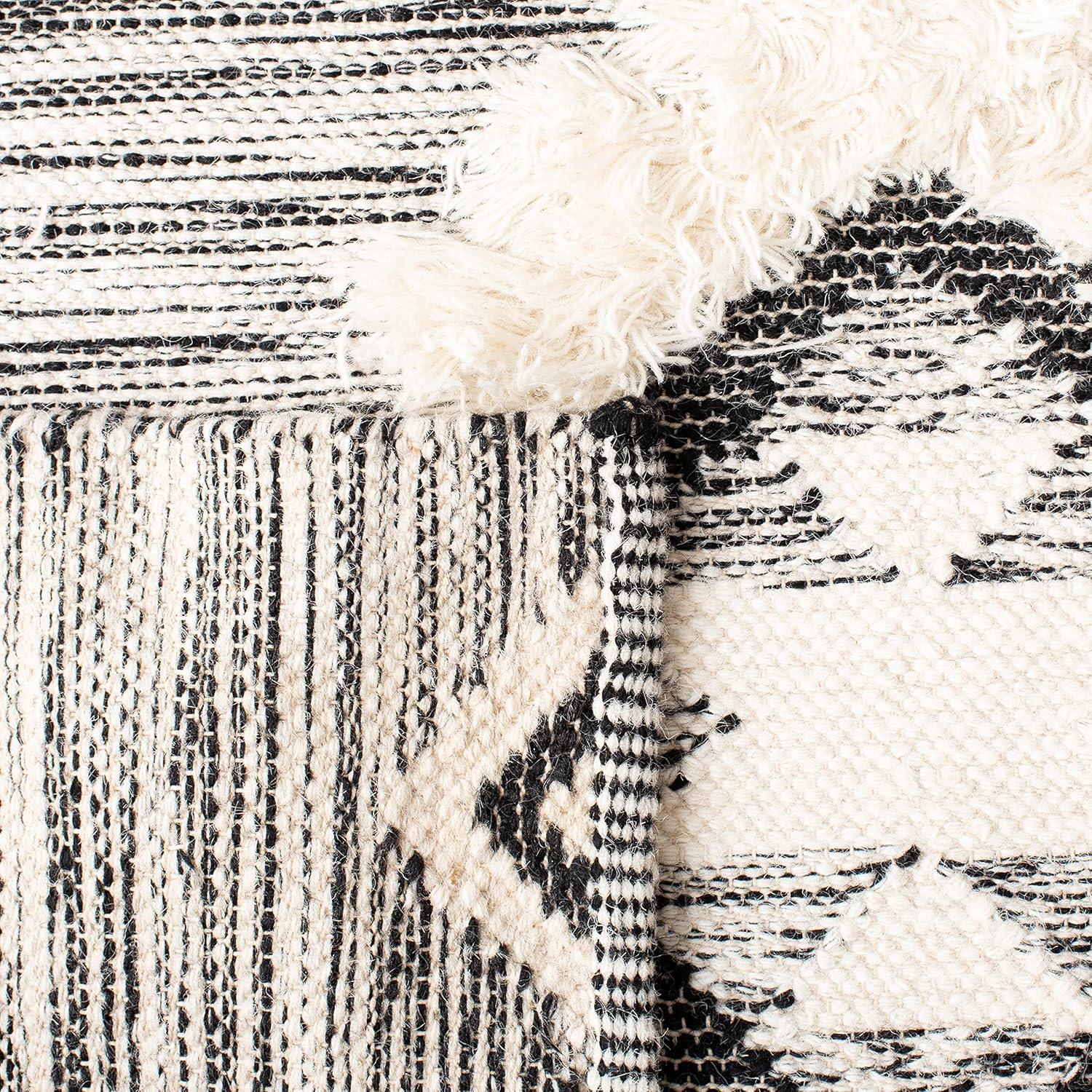Kenya KNY275 Hand Woven Runner Rug - Black/Ivory - 2'3"x8' - Safavieh.