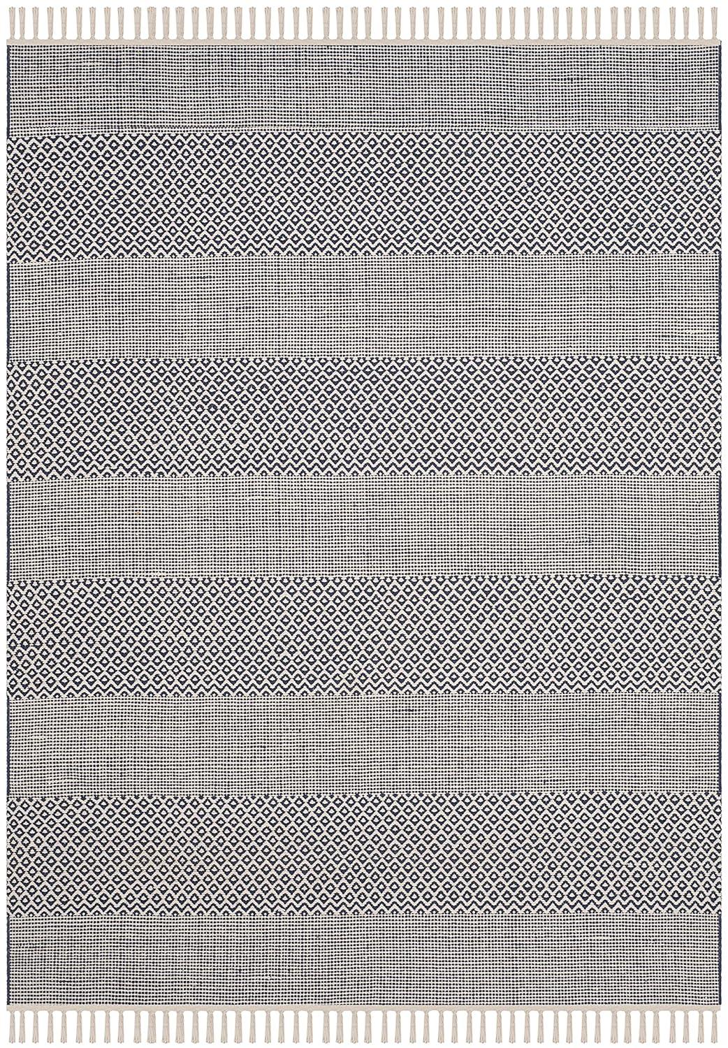 Montauk MTK330 Hand Woven Indoor Accent Rug - Ivory/Navy - 4'x6' - Safavieh