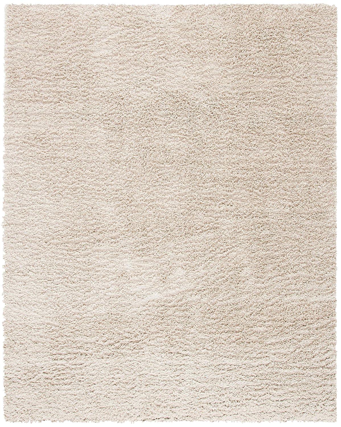 SAFAVIEH California Solid Plush Shag Area Rug, Navy, 10' x 10' Round