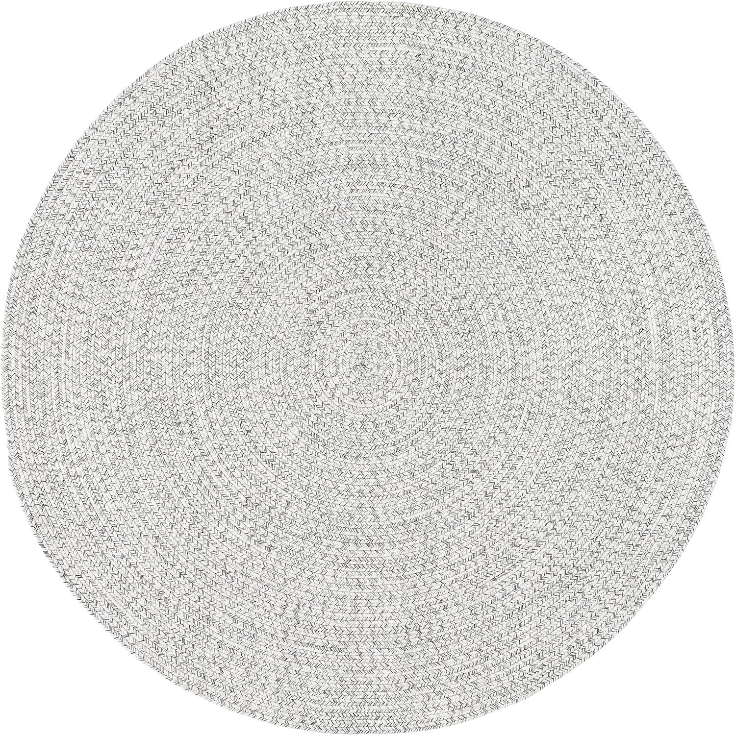 Handmade Ivory Synthetic 5x8 Oval Braided Rug