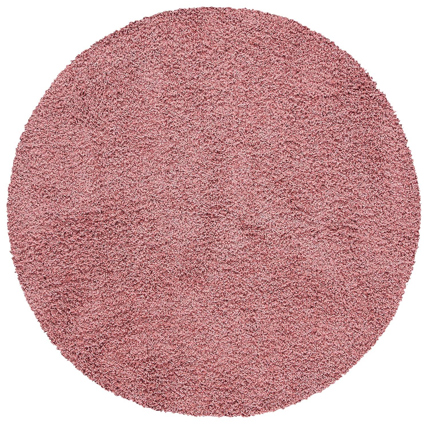 Venus Shag VNS520 Power Loomed Indoor Area Rug - Pink - 6'7" Round - Safavieh