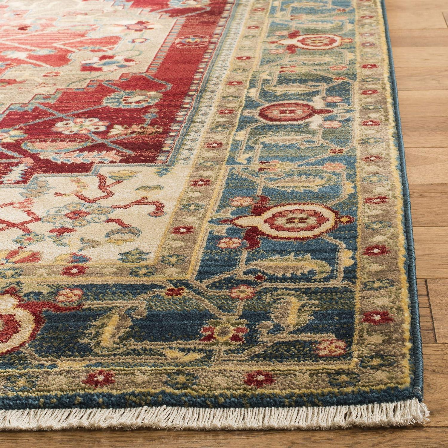 Kashan KSN306 Power Loomed Area Rug - Blue/Red - 8'x10' - Safavieh