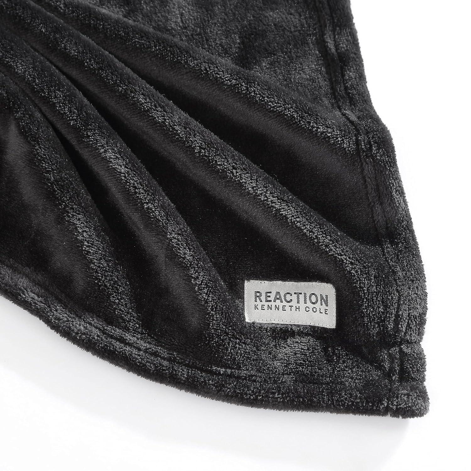 Kenneth Cole Ink Wash Kenneth Cole Reaction Solid Ultra Soft Plush Fleece Blanket