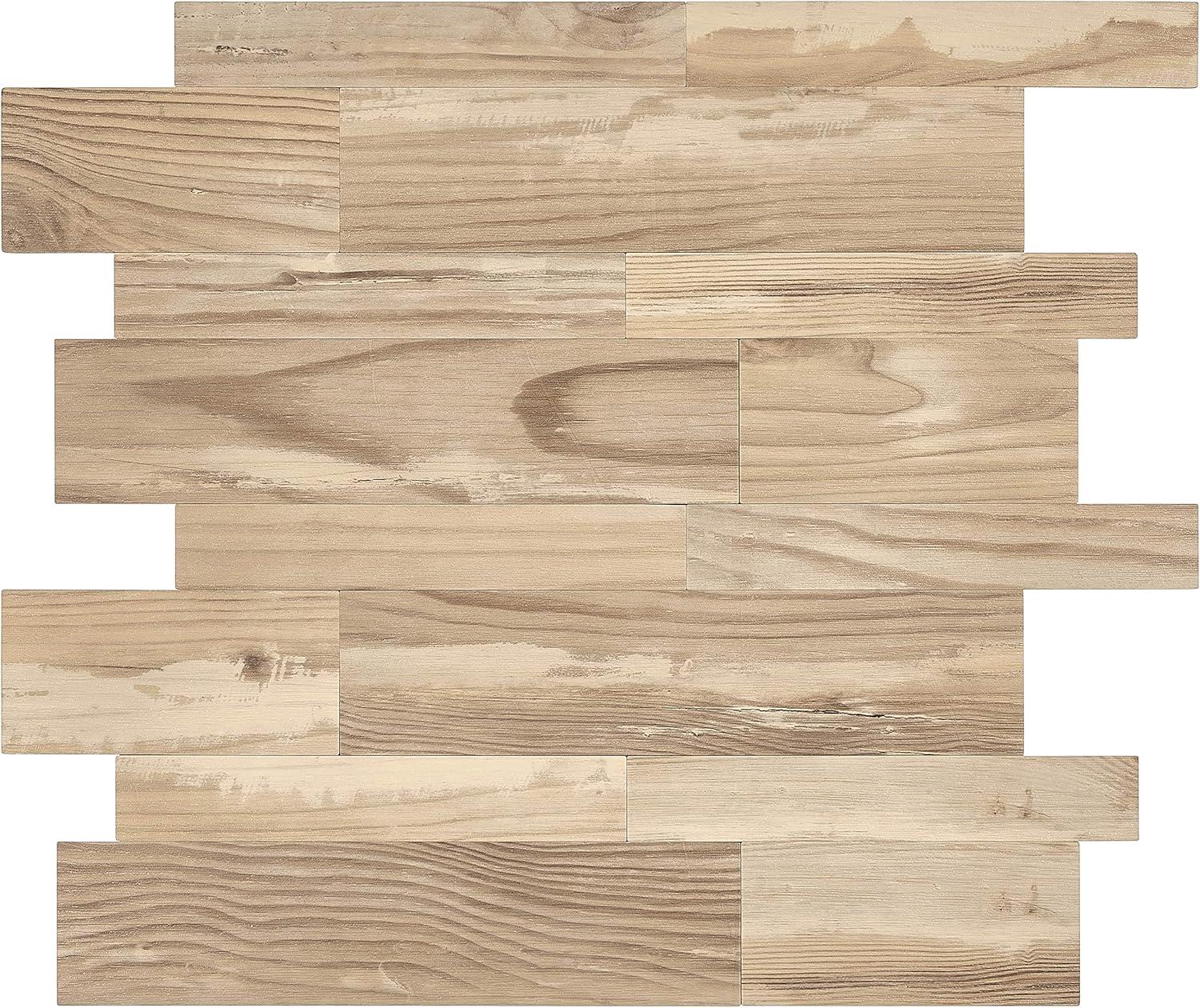 Avant Decor | Stone Composite Mixed Subway Tile | Peel and Stick Kitchen Backsplash Tiles | Stick On Wall Tiles | Easy DIY Installation | 5” x 5” | Sample Tile