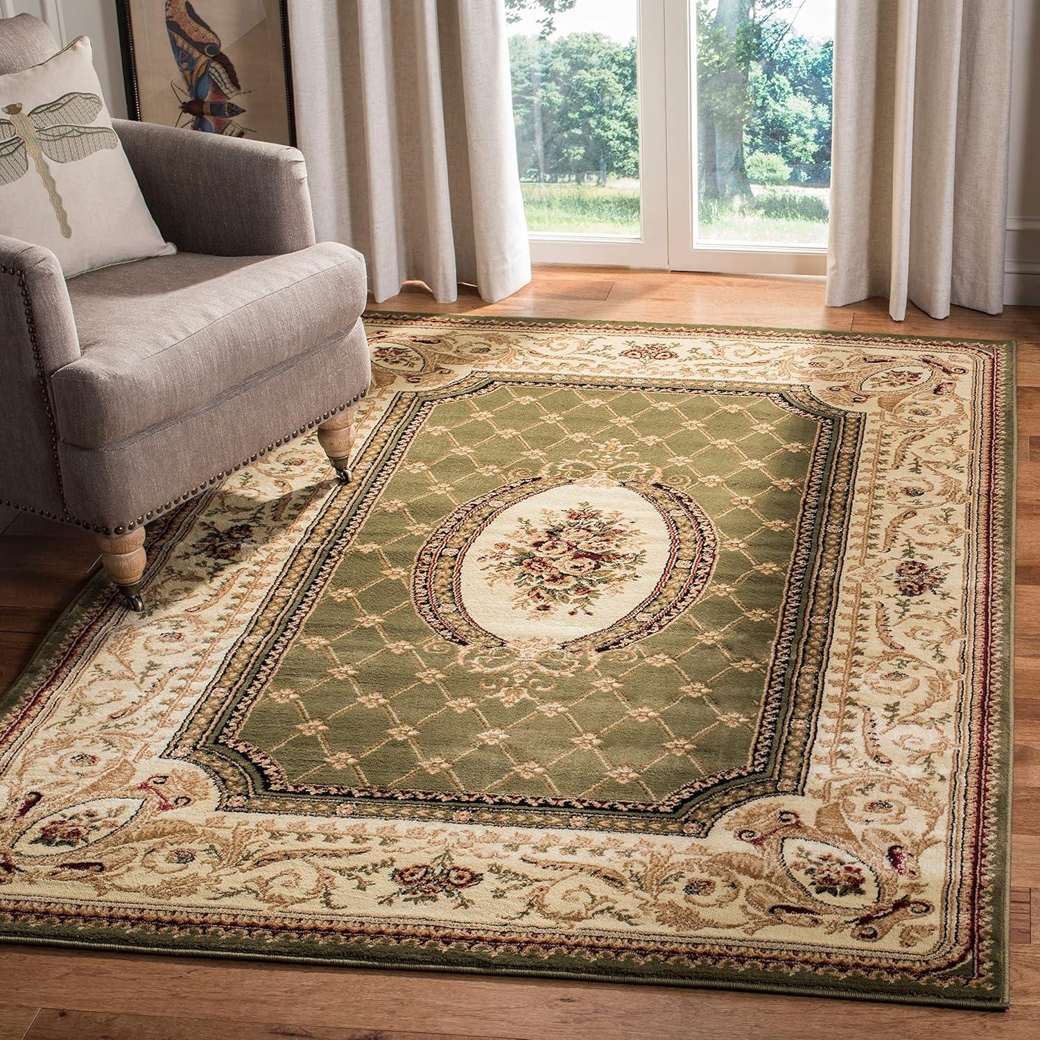 Lyndhurst LNH223 Power Loomed Accent Rug - Sage/Ivory - 3'3"x5'3" - Safavieh.